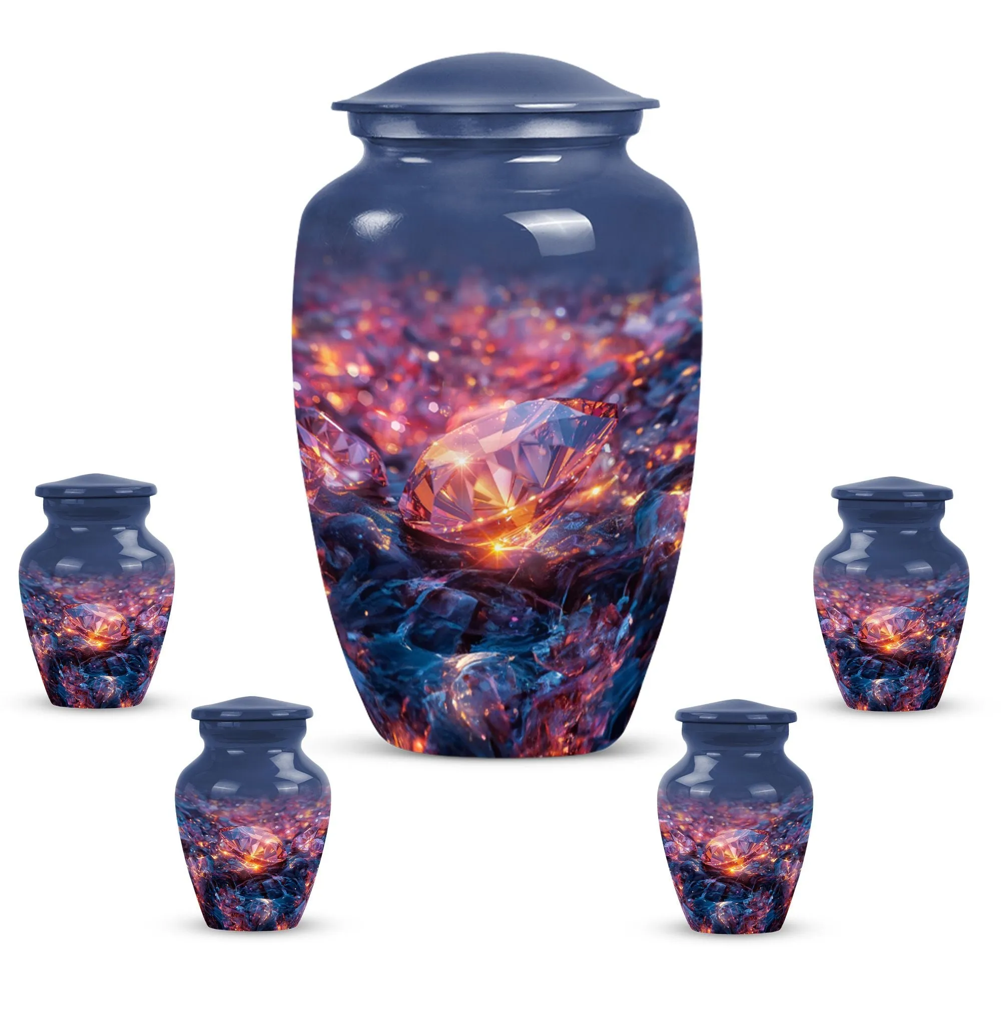 Diamond Custom Urn for Human Ashes Cherished Memorials