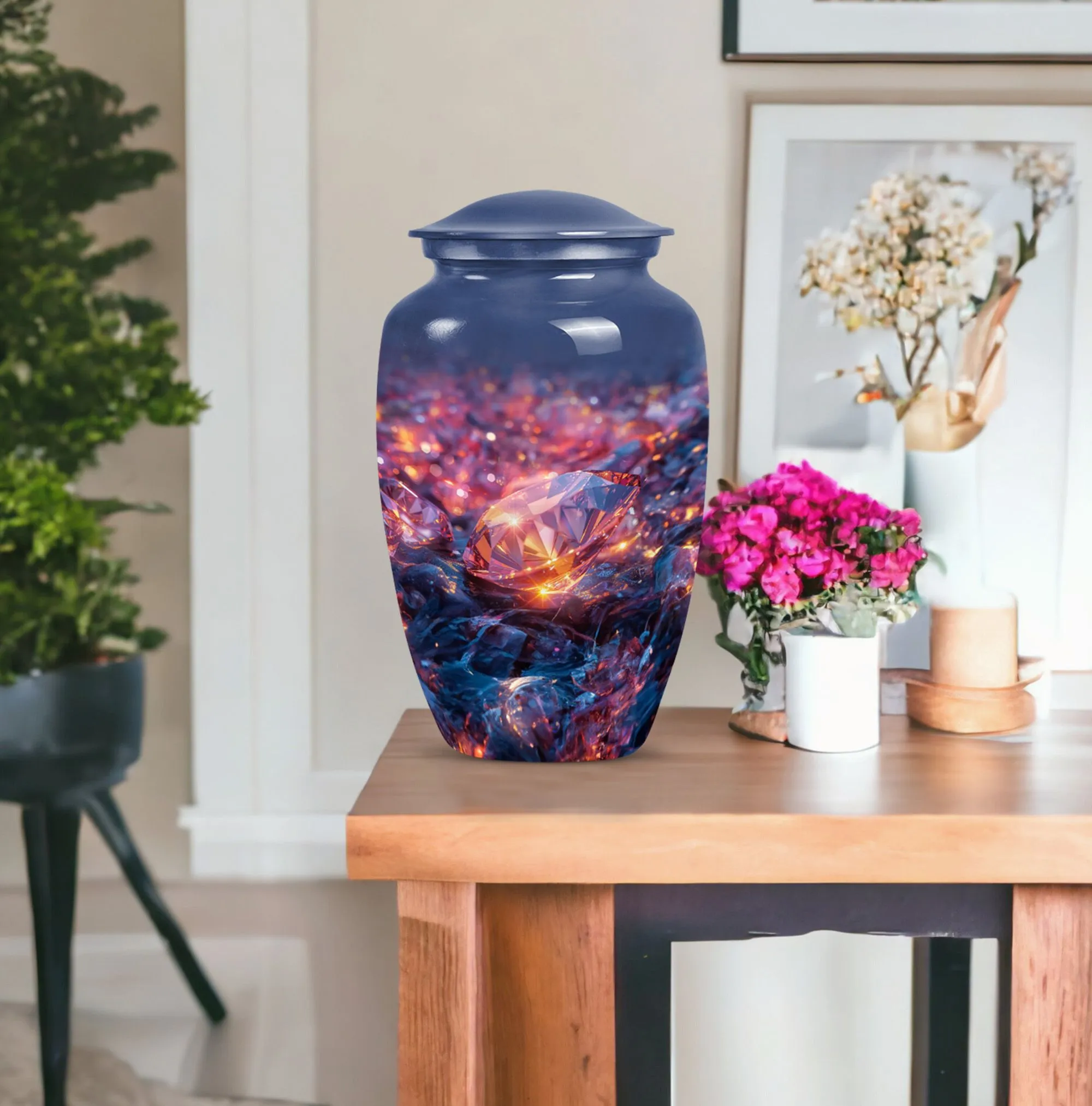 Diamond Custom Urn for Human Ashes Cherished Memorials