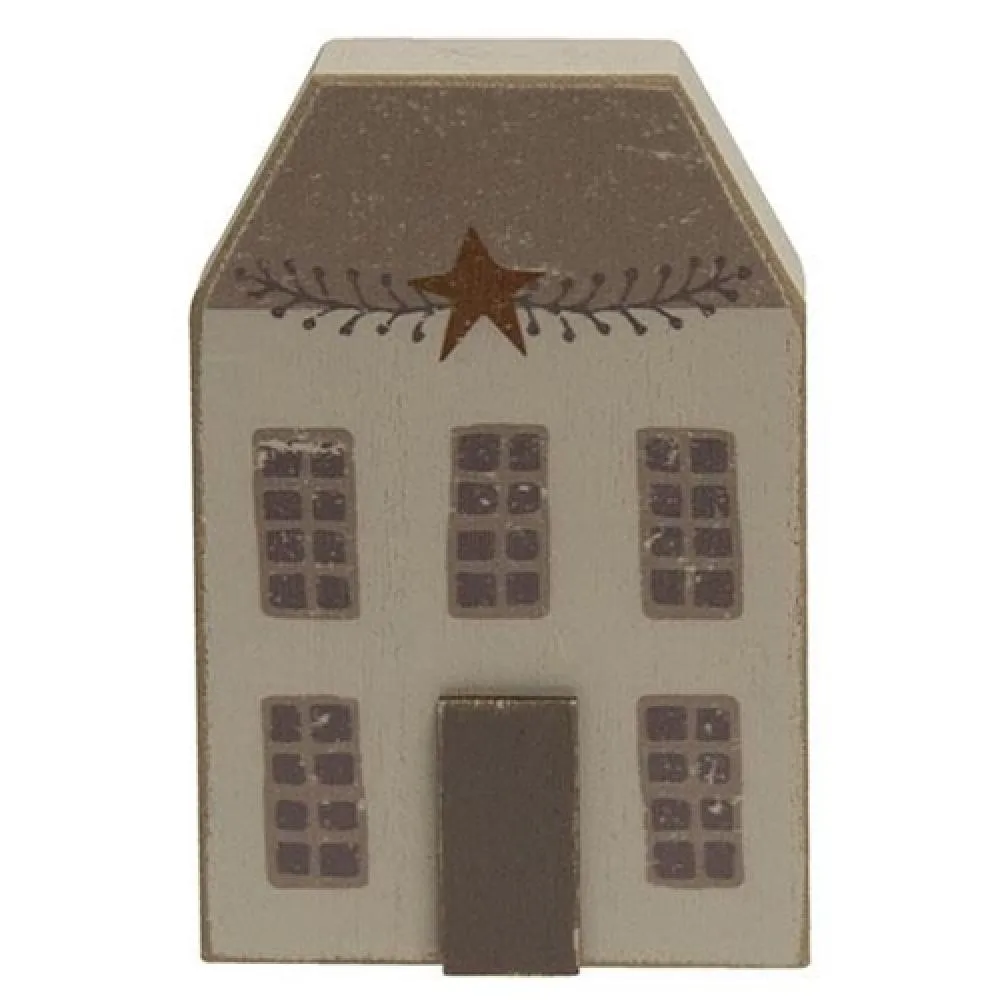*Distressed Primitive Saltbox Sitter