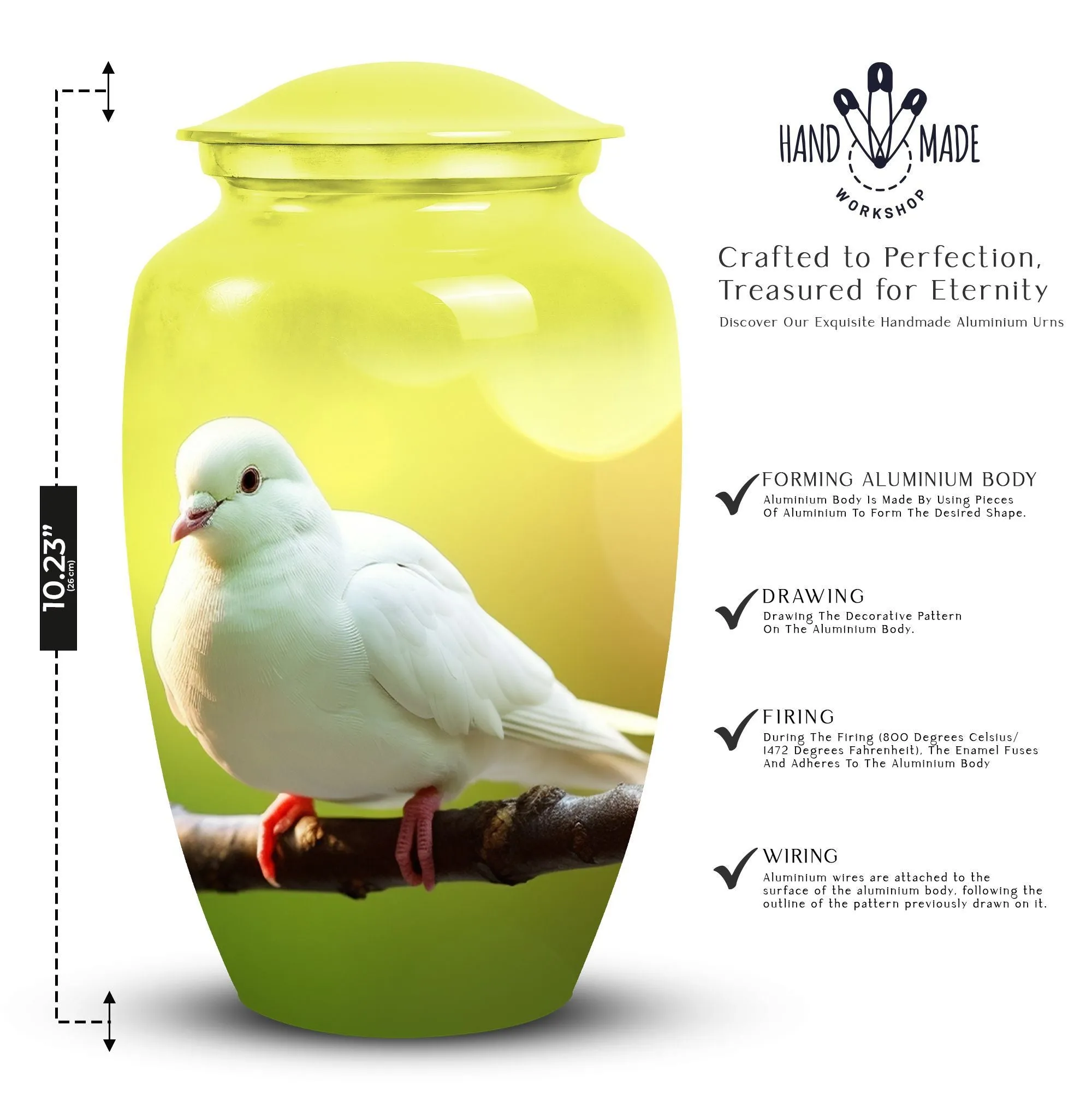 Dove Cremation Remembrance - Contemporary Ash Holder