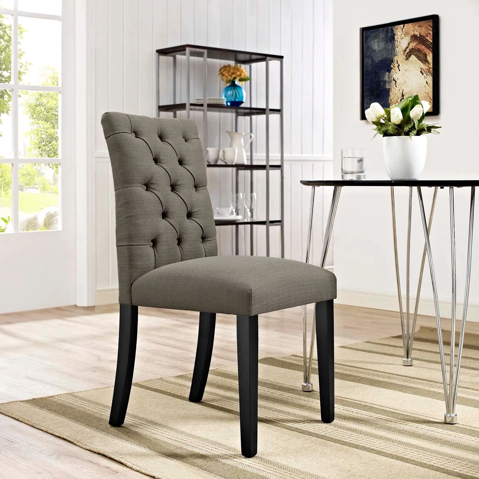 Duchess Button Tufted Fabric Dining Chair by Modway