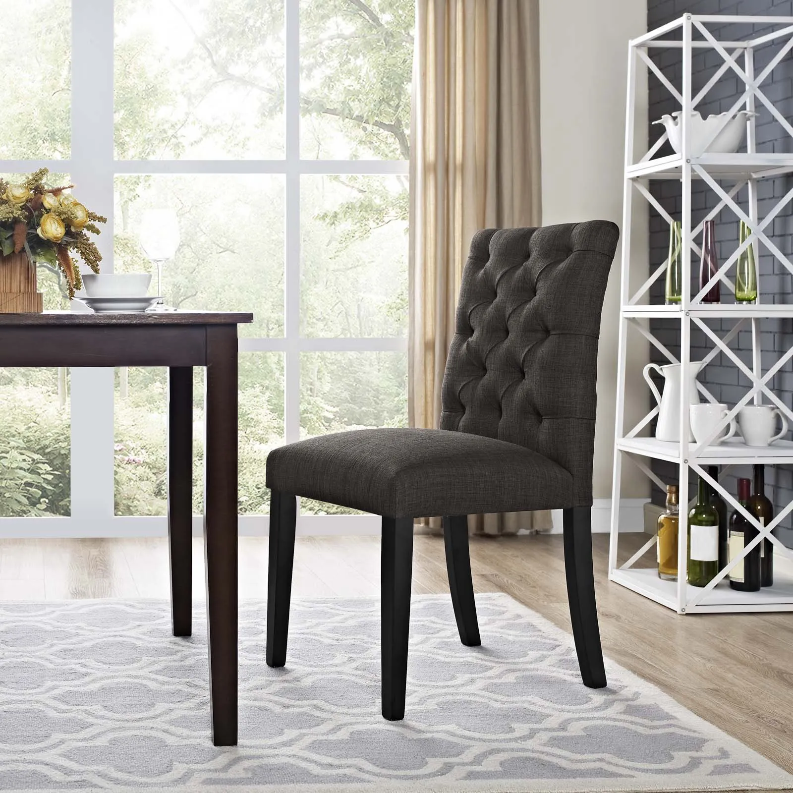 Duchess Button Tufted Fabric Dining Chair by Modway