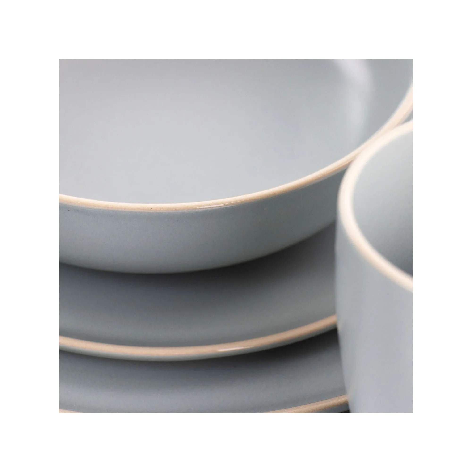 Elama 16-Pc. Stoneware Dinnerware Set 975114543M - LT GRAY ONE SIZE