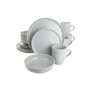 Elama 16-Pc. Stoneware Dinnerware Set 975114543M - LT GRAY ONE SIZE