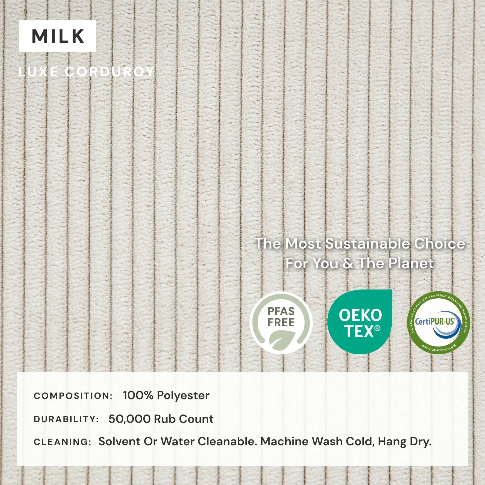 Elevate Comfort Layer for 3-Seater U-Sectional in Milk