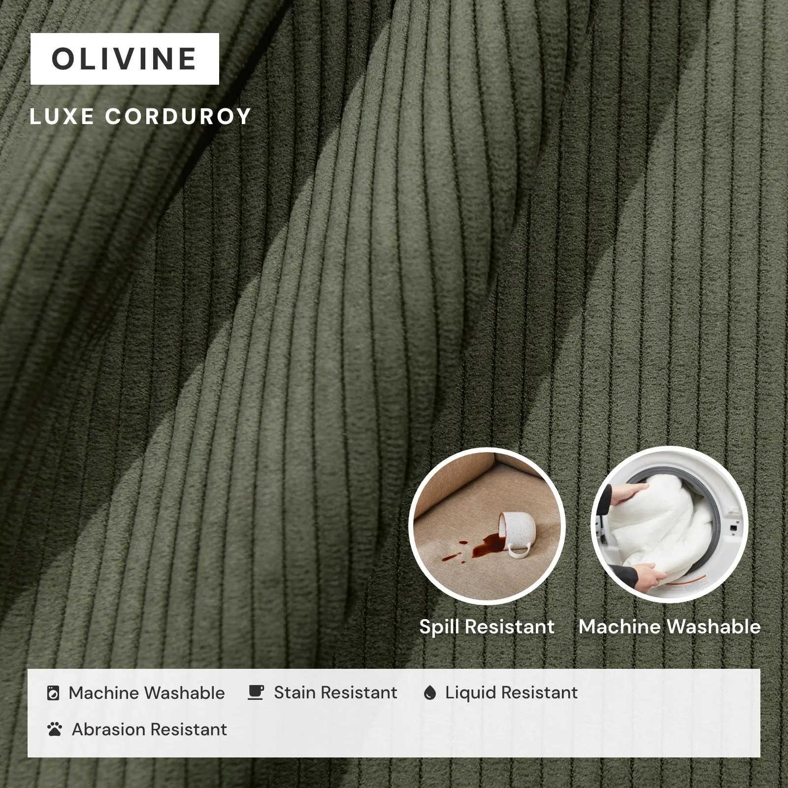 Elevate Comfort Layer for 4-Seater U-Sectional in Olivine