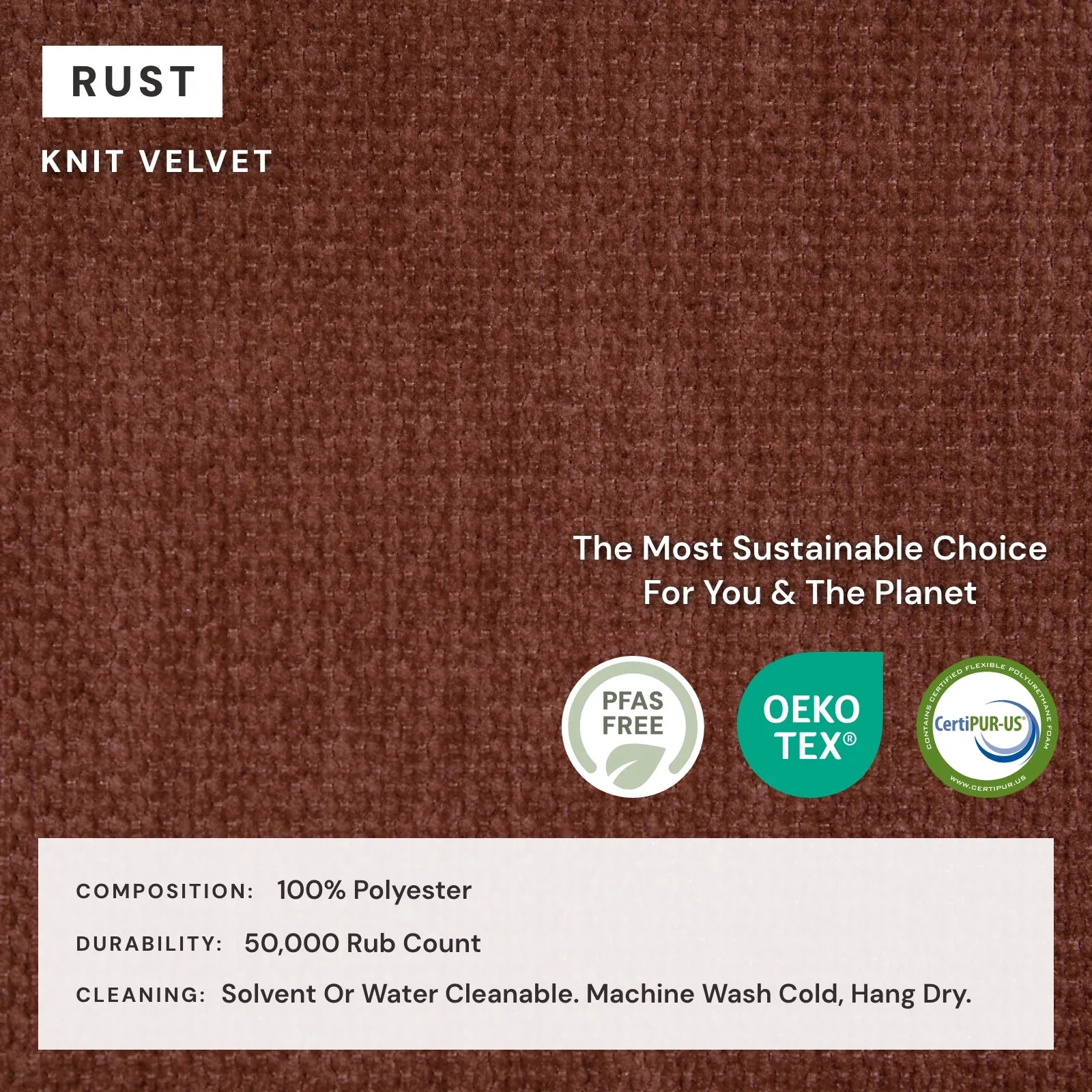 Elevate Comfort Layer for 4-Seater U-Sectional in Rust