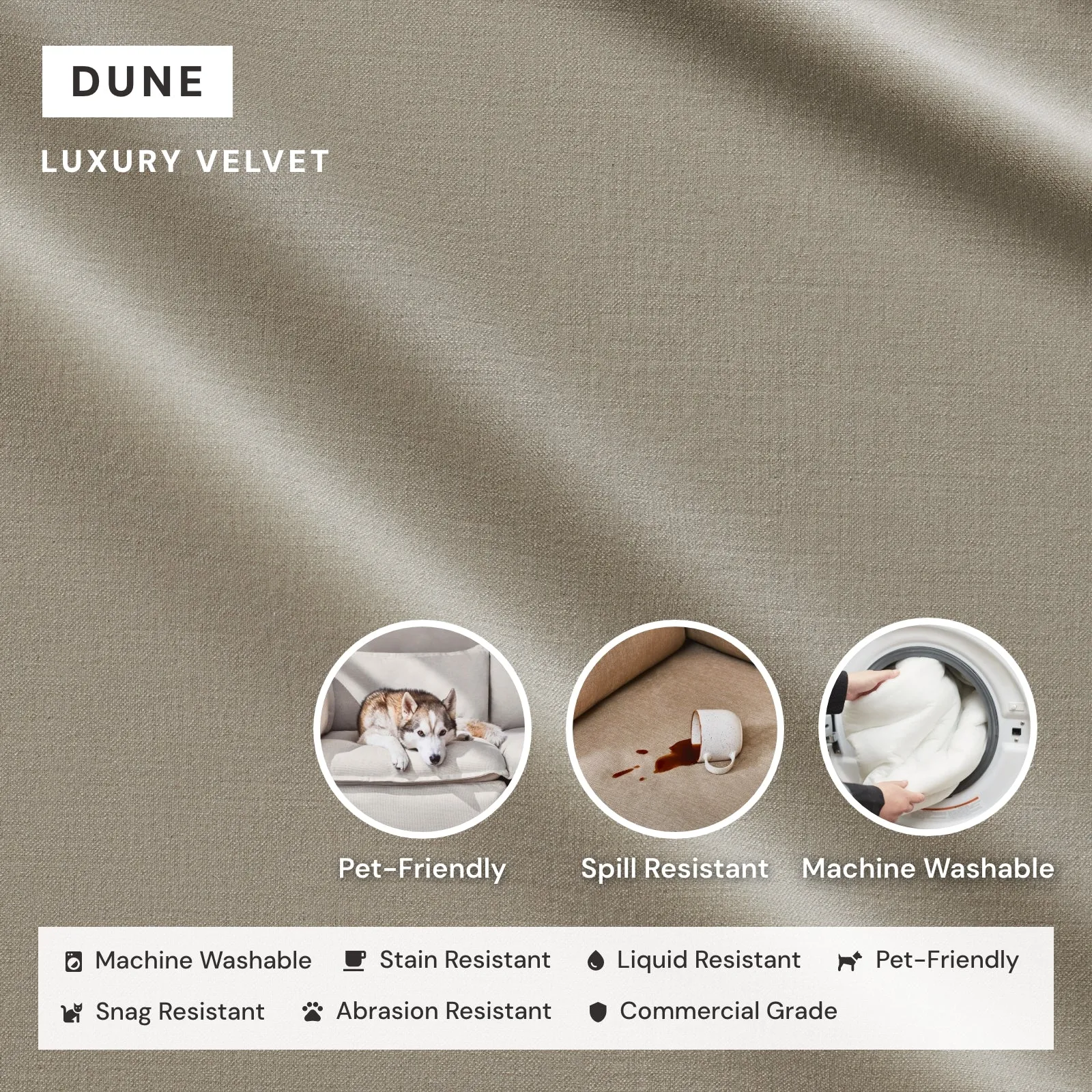 Elevate Comfort Layer Set for 2-Seater | Luxury Velvet in Dune