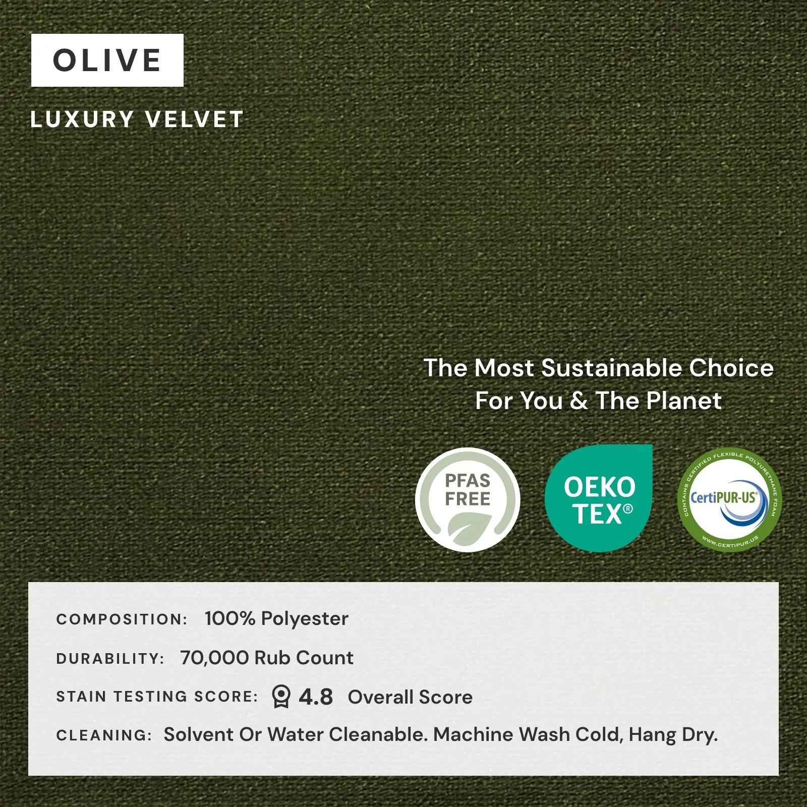 Elevate Comfort Layer Set for 2-Seater Sectional | Luxury Velvet in Olive