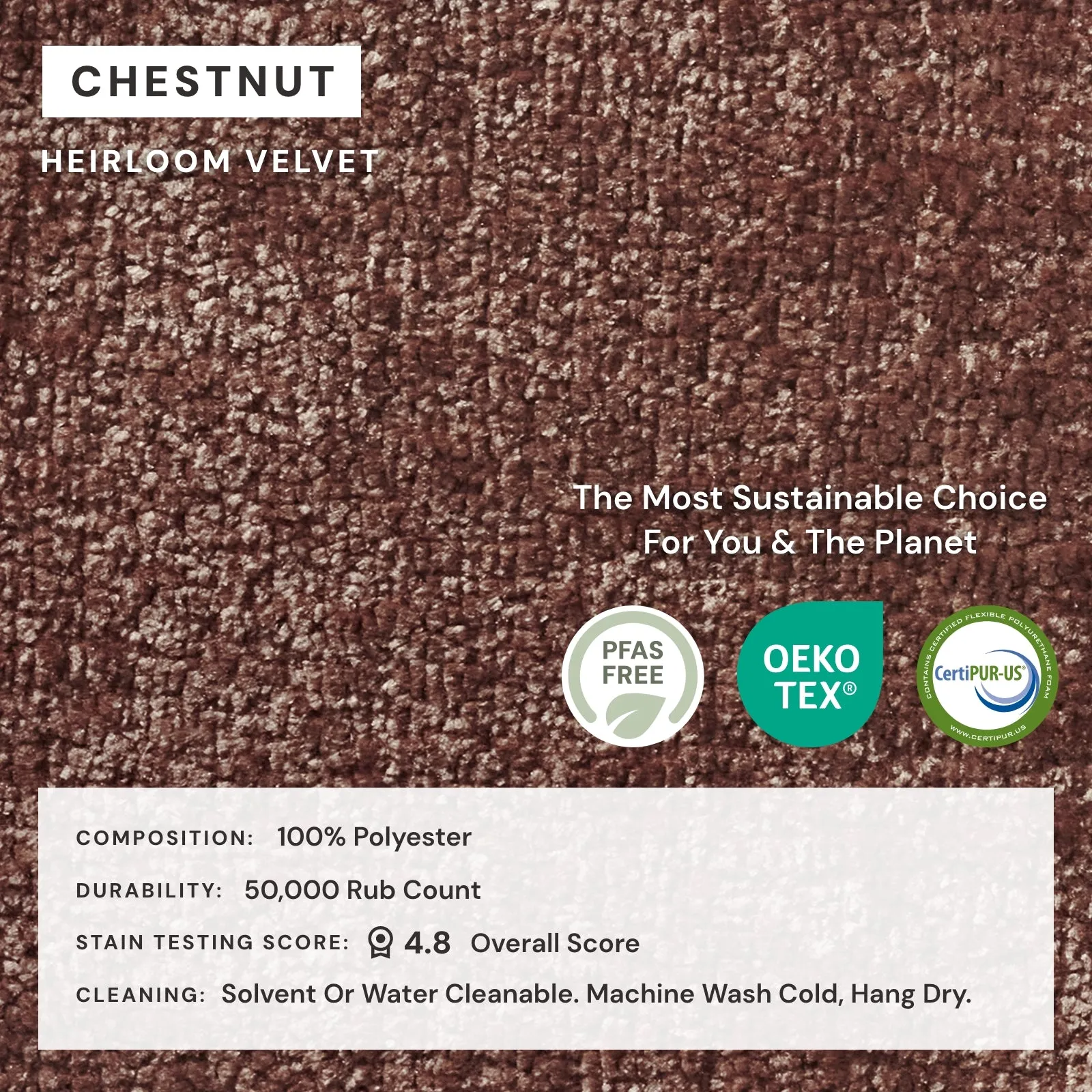 Elevate Comfort Layer Set for 3-Seater U-Sectional | Heirloom Velvet in Chestnut
