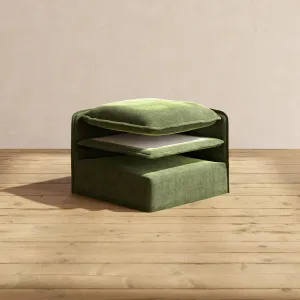 Elevate Comfort Layer Set for 4-Seater Corner Sectional | Luxury Velvet in Olive