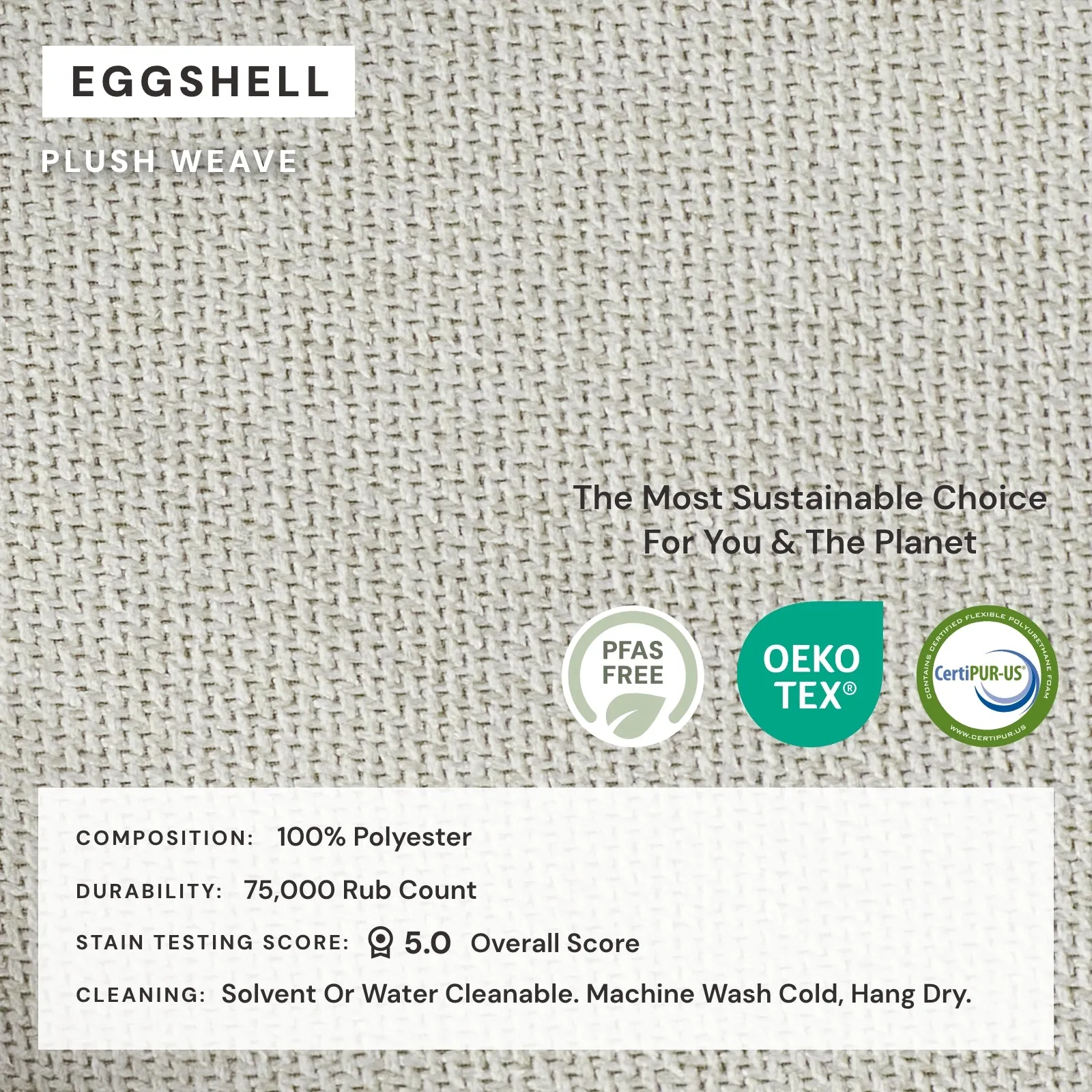 Elevate Comfort Layer Set for 6-Seater Open-Ends U-Sectional   Ottoman | Plush Weave in Eggshell
