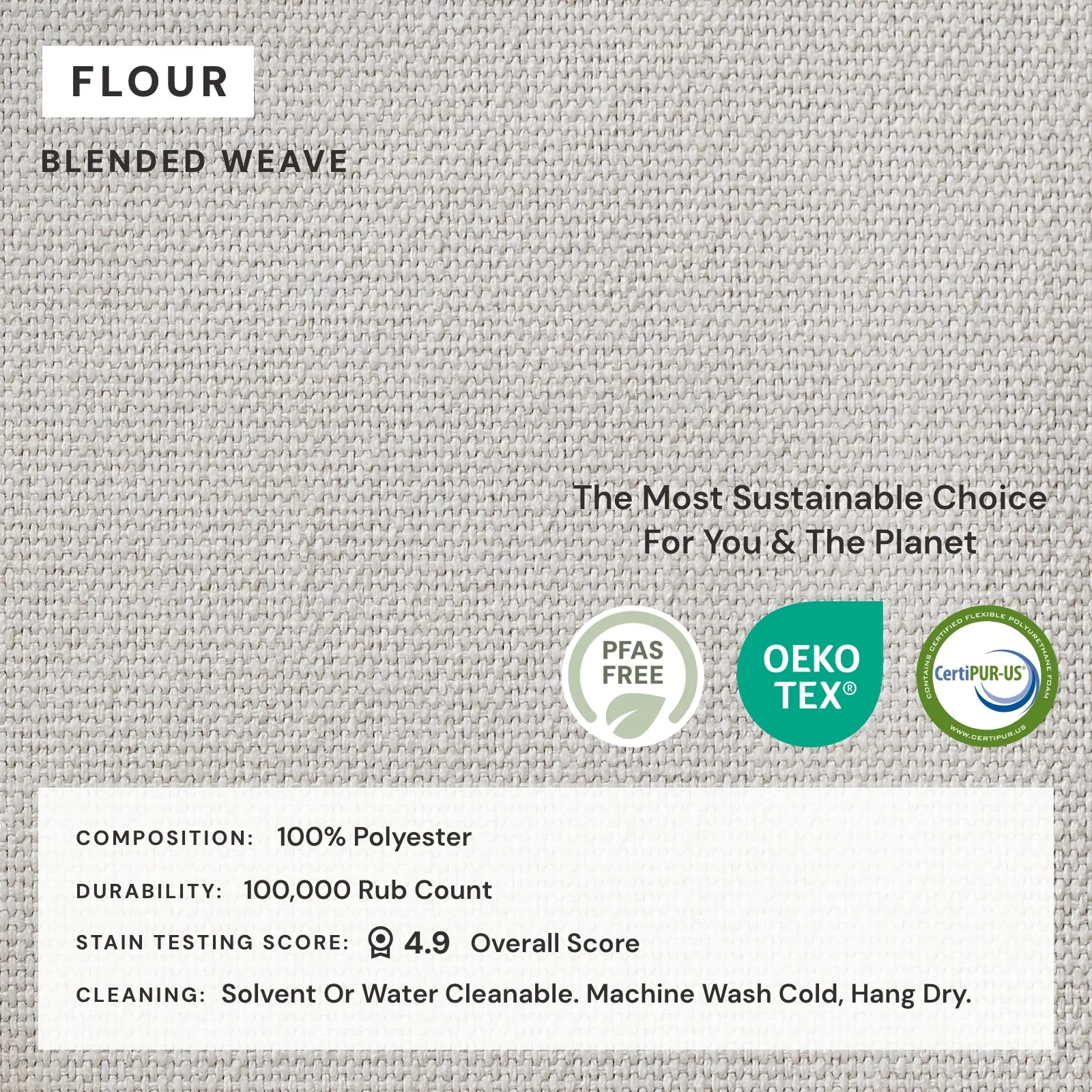 Elevate Comfort Layer Set for 7-Seater Corner Sectional   Bench Ottoman | Blended Weave in Flour