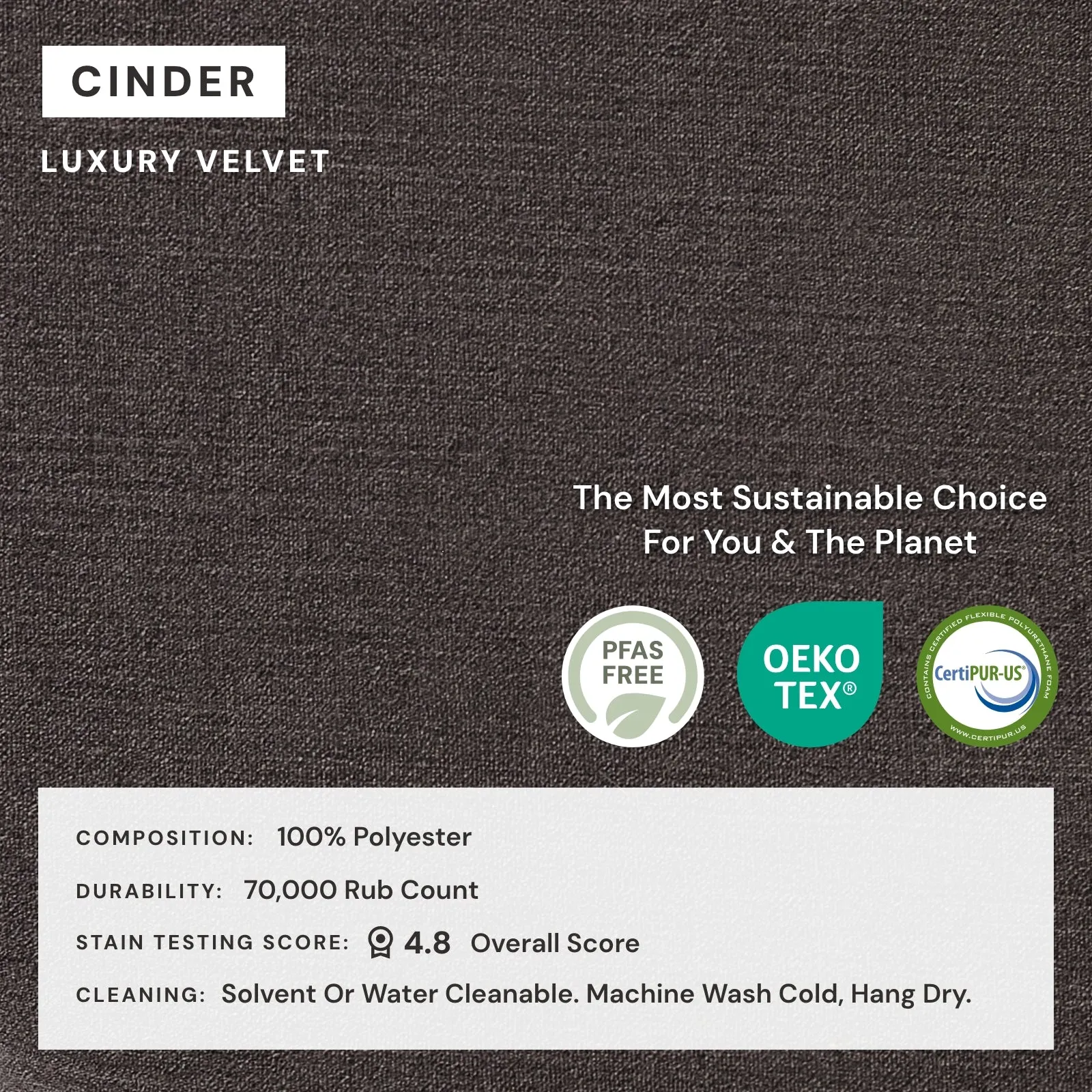 Elevate Comfort Layer Set for 7-Seater U-Sectional | Luxury Velvet in Cinder