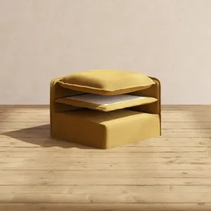 Elevate Comfort Layer Set for 7-Seater U-Sectional   Ottoman | Luxury Velvet in Toffee