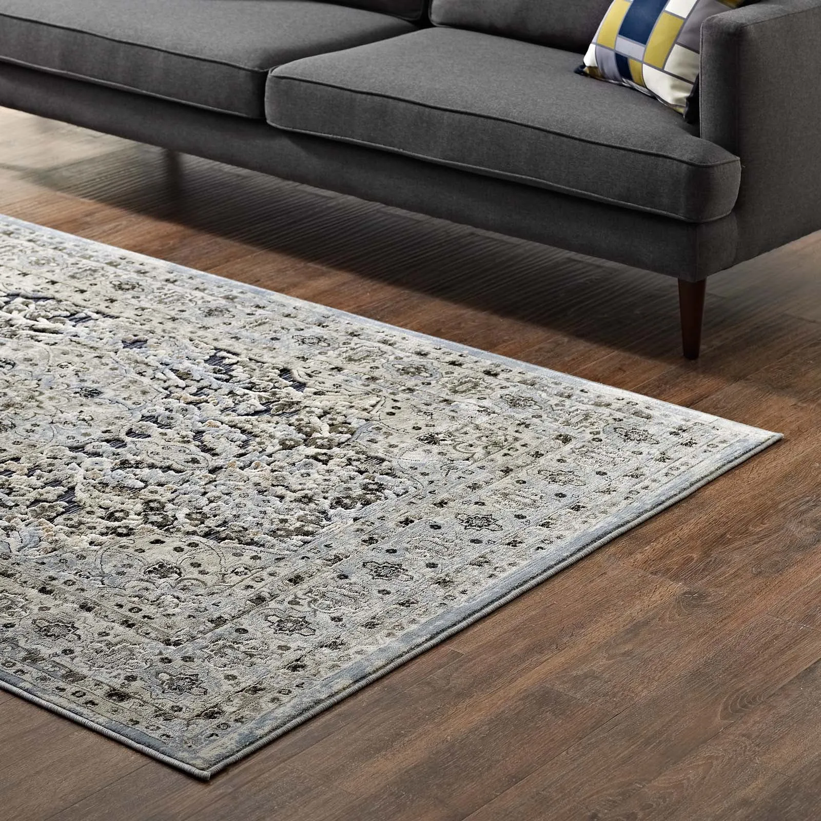 Elqenna Ornate Vintage Floral Turkish Area Rug by Modway