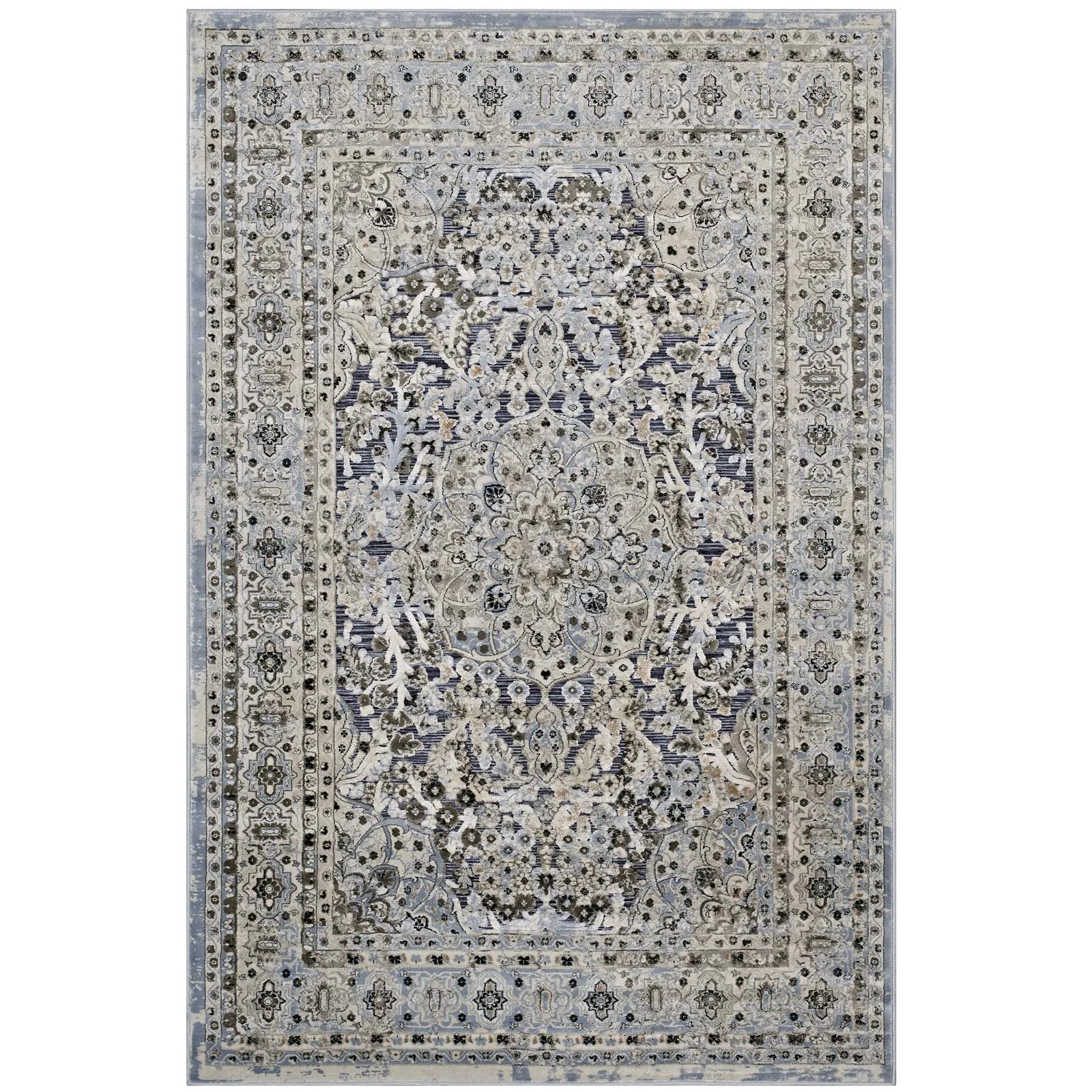 Elqenna Ornate Vintage Floral Turkish Area Rug by Modway