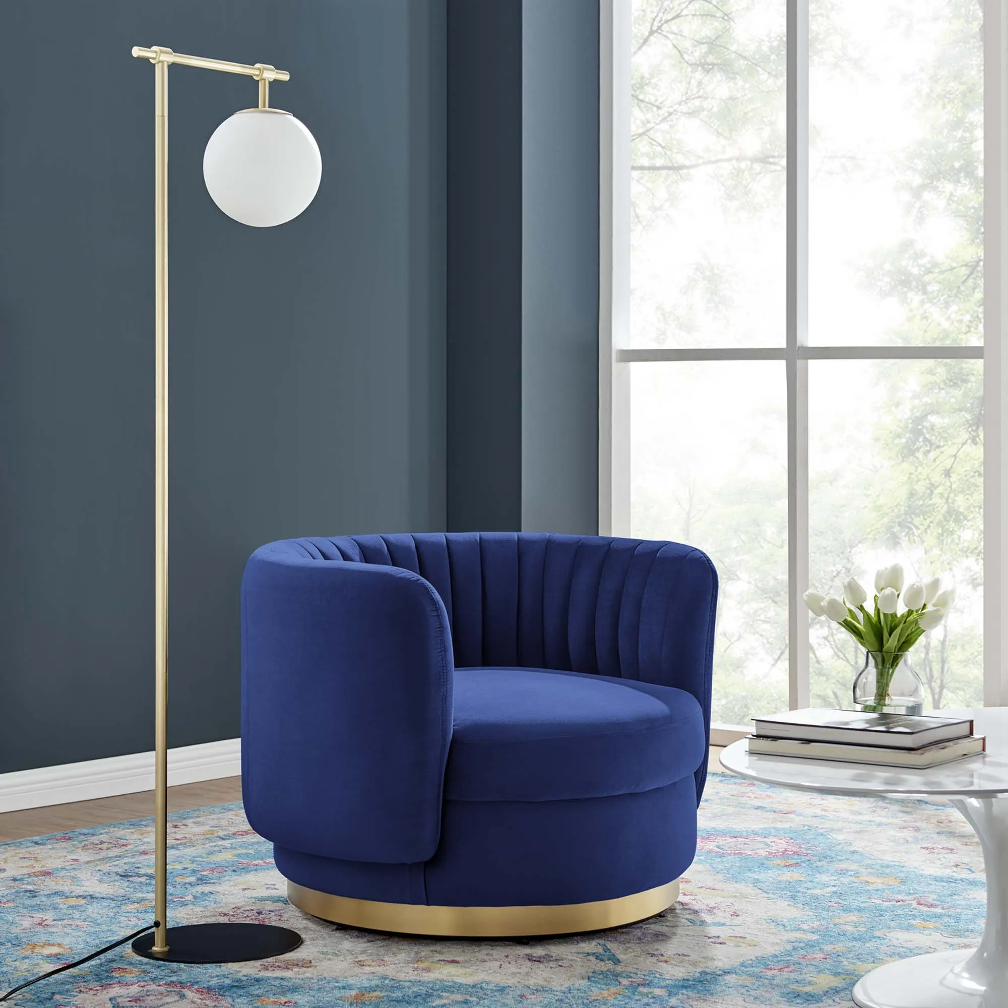 Embrace Tufted Performance Velvet Performance Velvet Swivel Chair by Modway