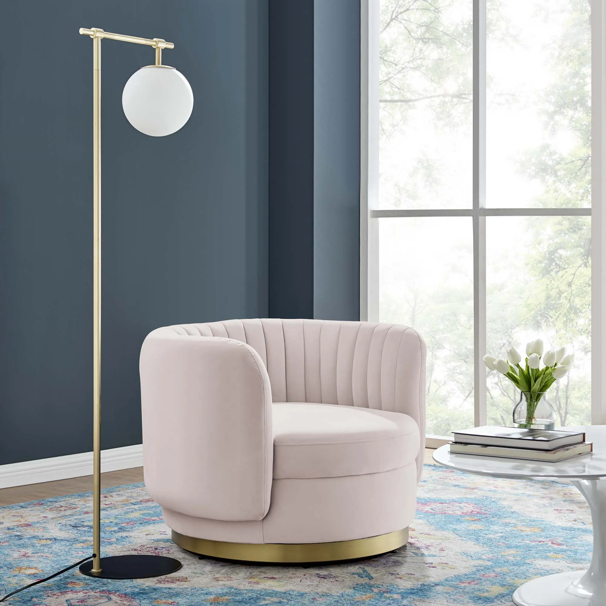 Embrace Tufted Performance Velvet Performance Velvet Swivel Chair by Modway
