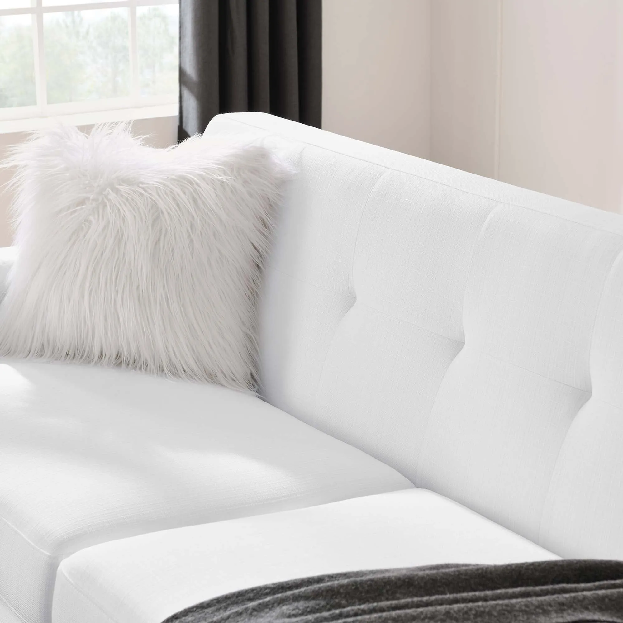 Engage Left-Arm Upholstered Fabric Loveseat by Modway