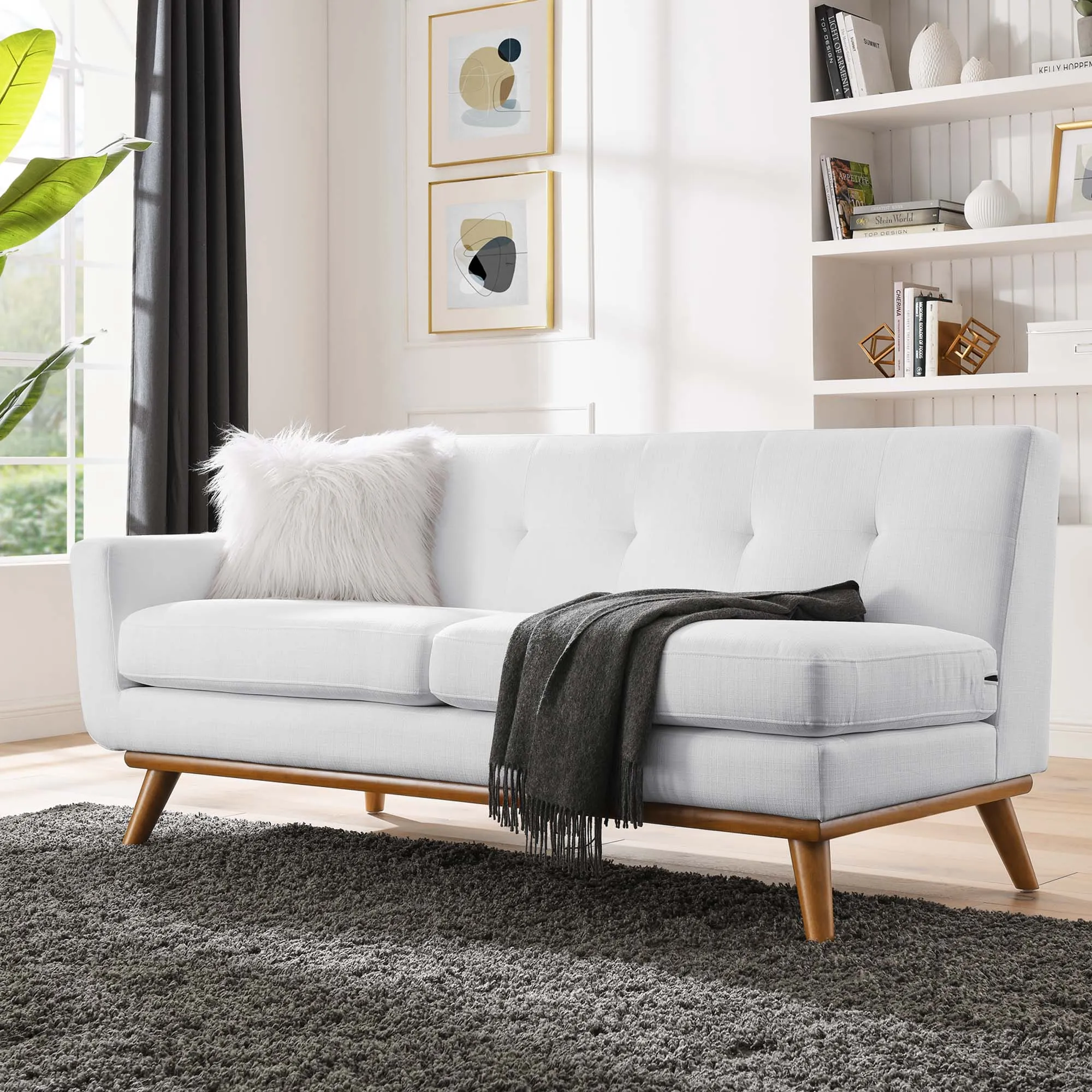 Engage Left-Arm Upholstered Fabric Loveseat by Modway