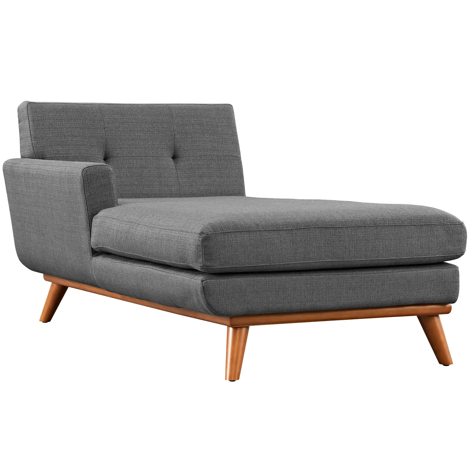 Engage Left-Facing Upholstered Fabric Chaise by Modway