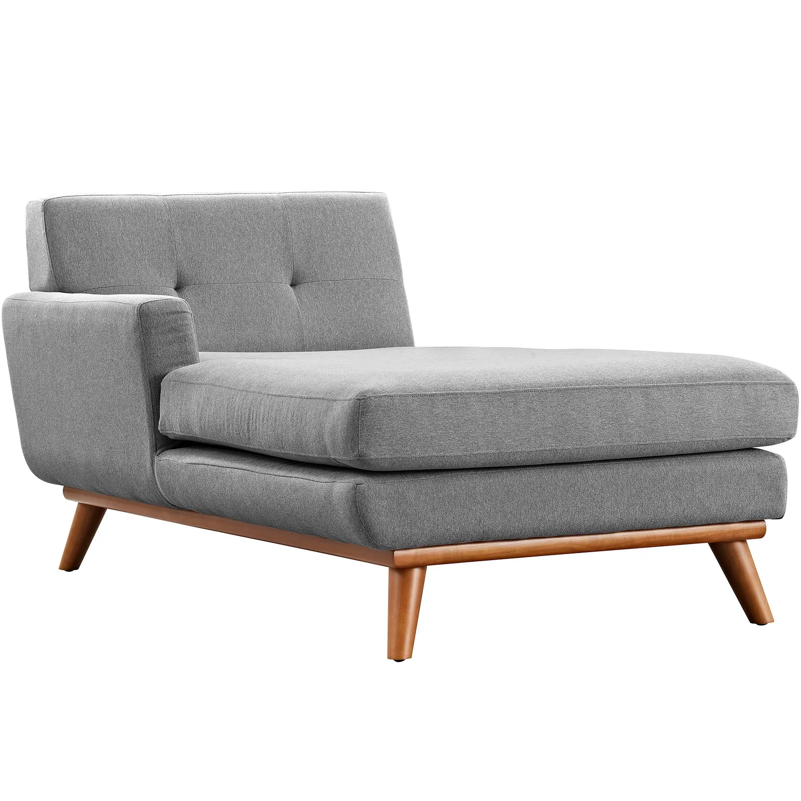 Engage Left-Facing Upholstered Fabric Chaise by Modway