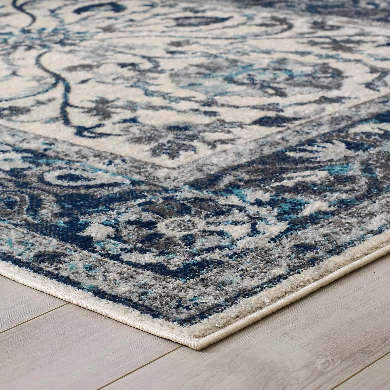 Entourage Samira Distressed Vintage Floral Vintage Medallion Area Rug by Modway