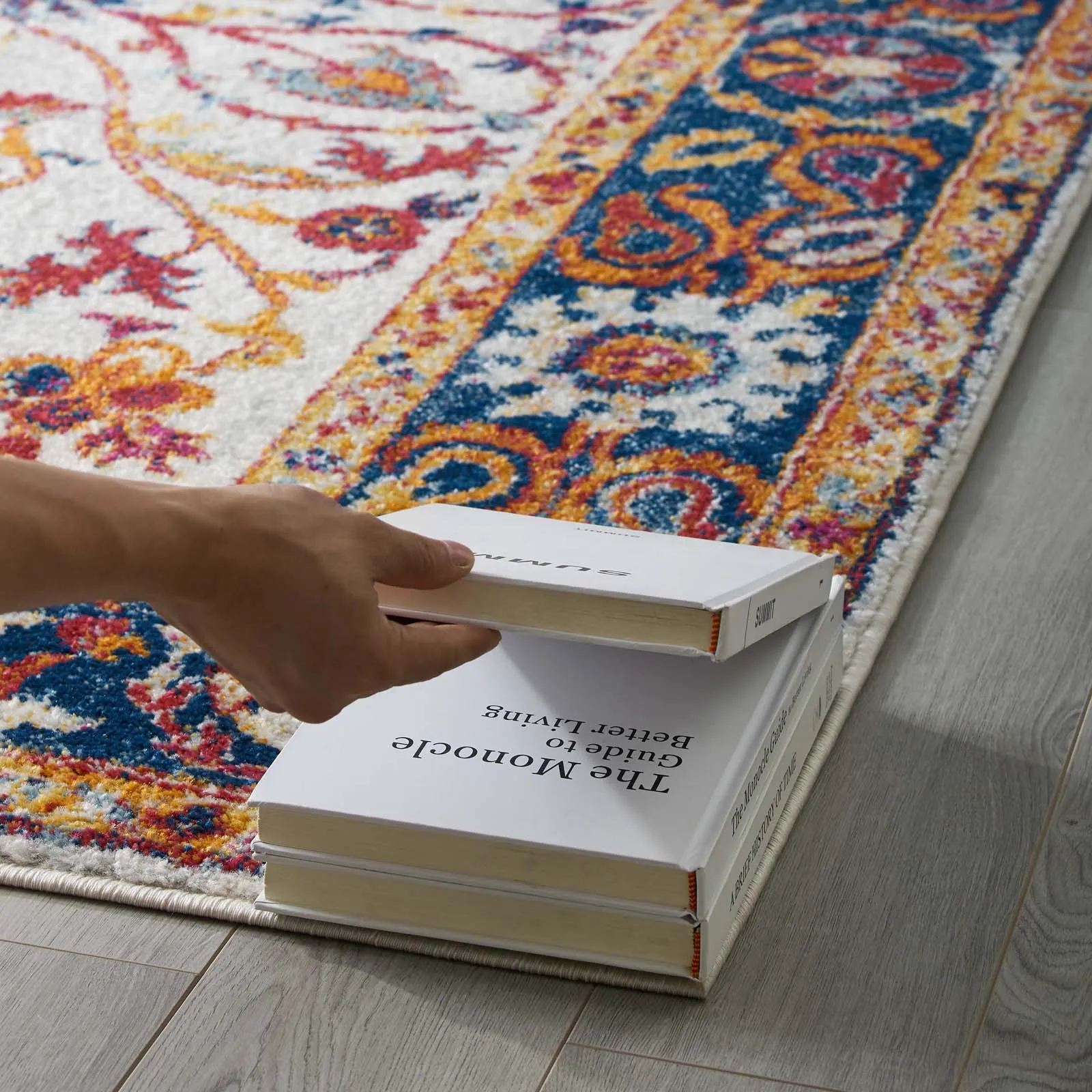 Entourage Samira Distressed Vintage Floral Vintage Medallion Area Rug by Modway