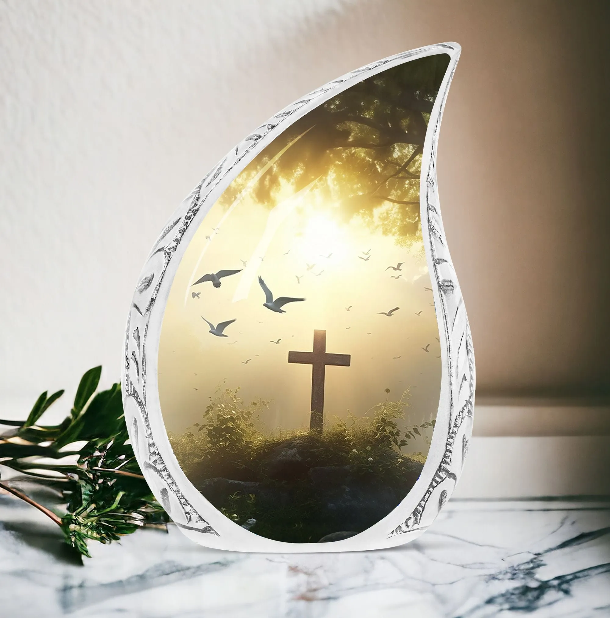 Faith's Anchorage: Jesus Christ Cross Memorial Urn