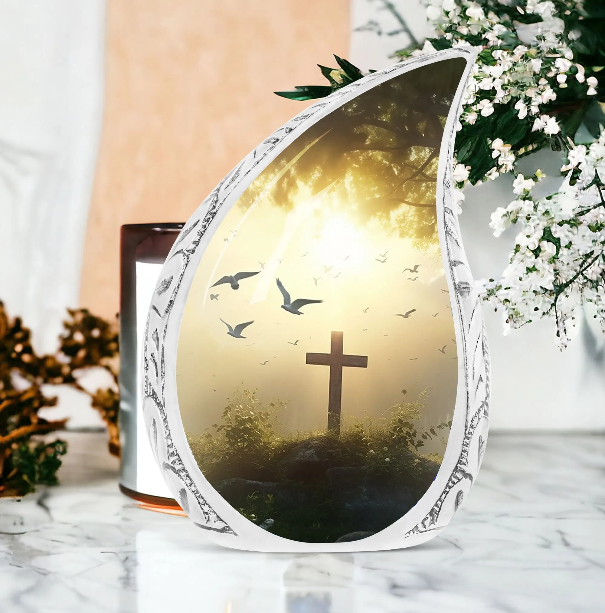 Faith's Anchorage: Jesus Christ Cross Memorial Urn