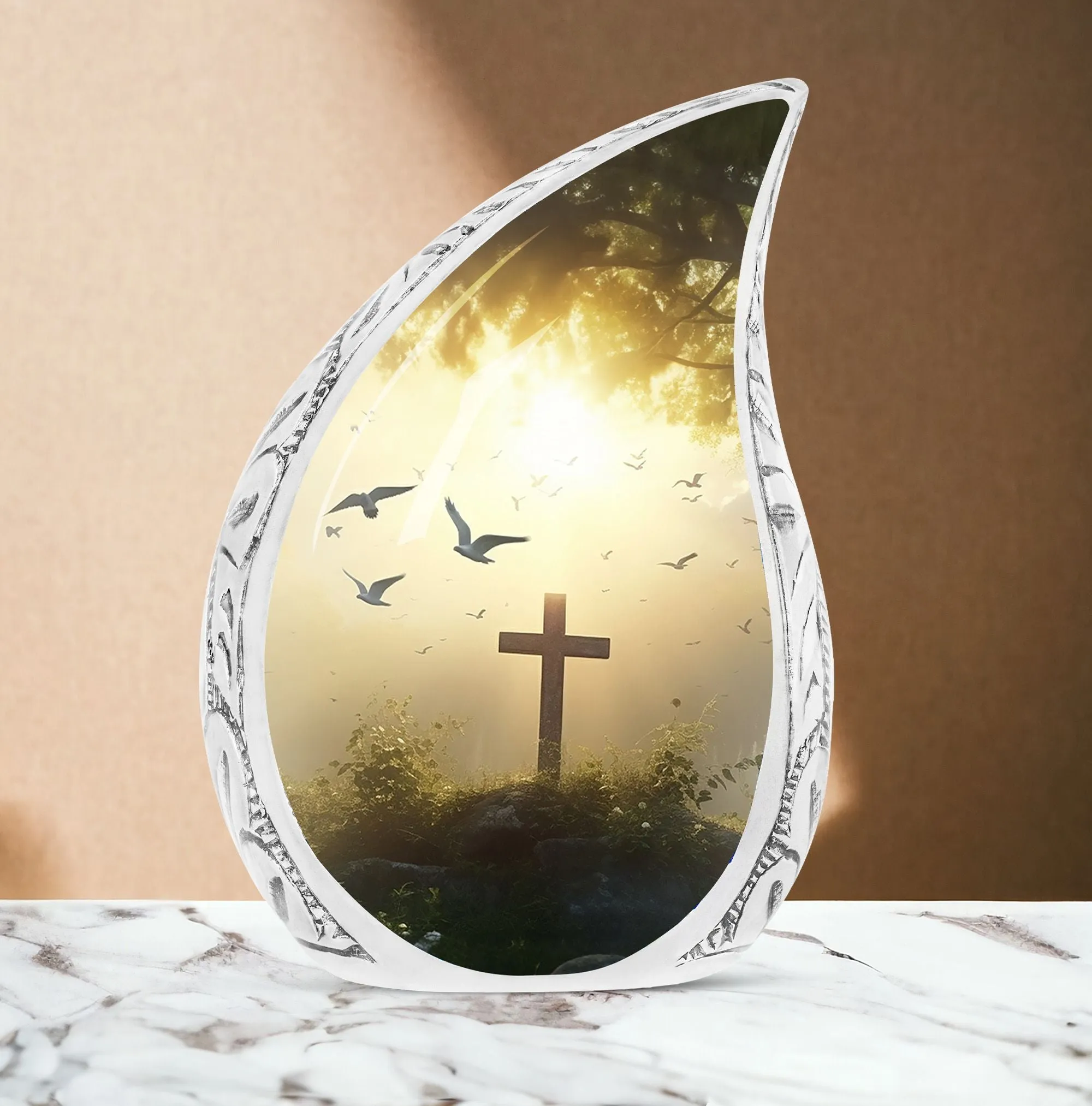 Faith's Anchorage: Jesus Christ Cross Memorial Urn