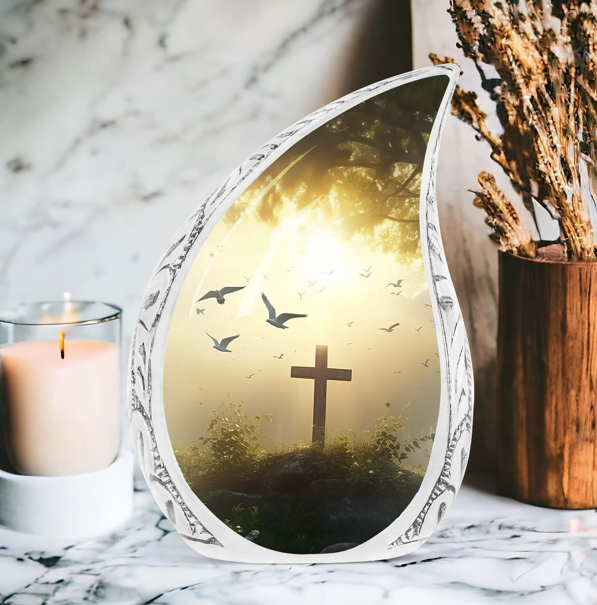 Faith's Anchorage: Jesus Christ Cross Memorial Urn