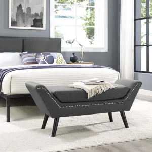 Gambol Upholstered Fabric Bench by Modway