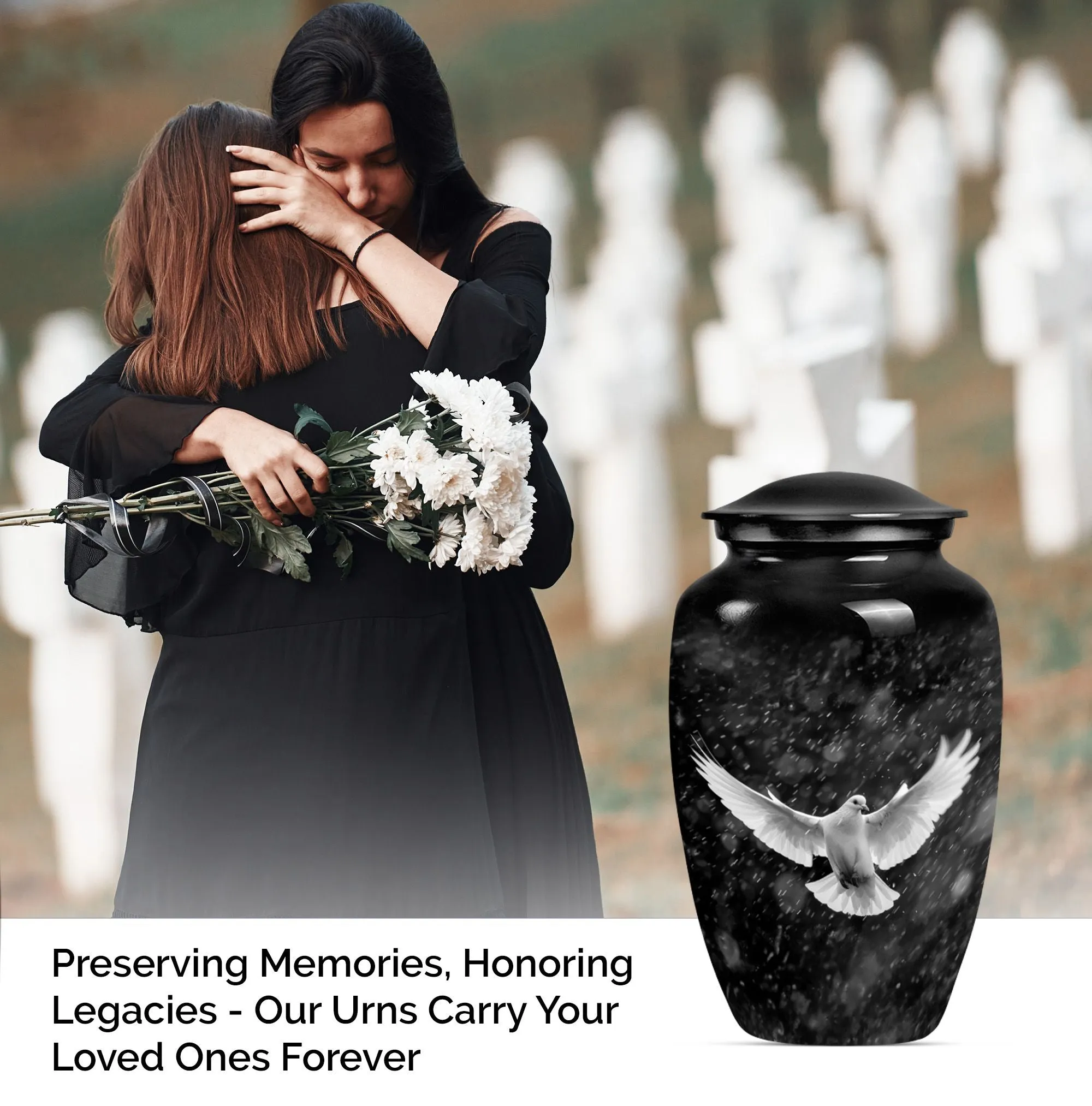 Genteel Cremation Memorial Urn for Centre Stage Display