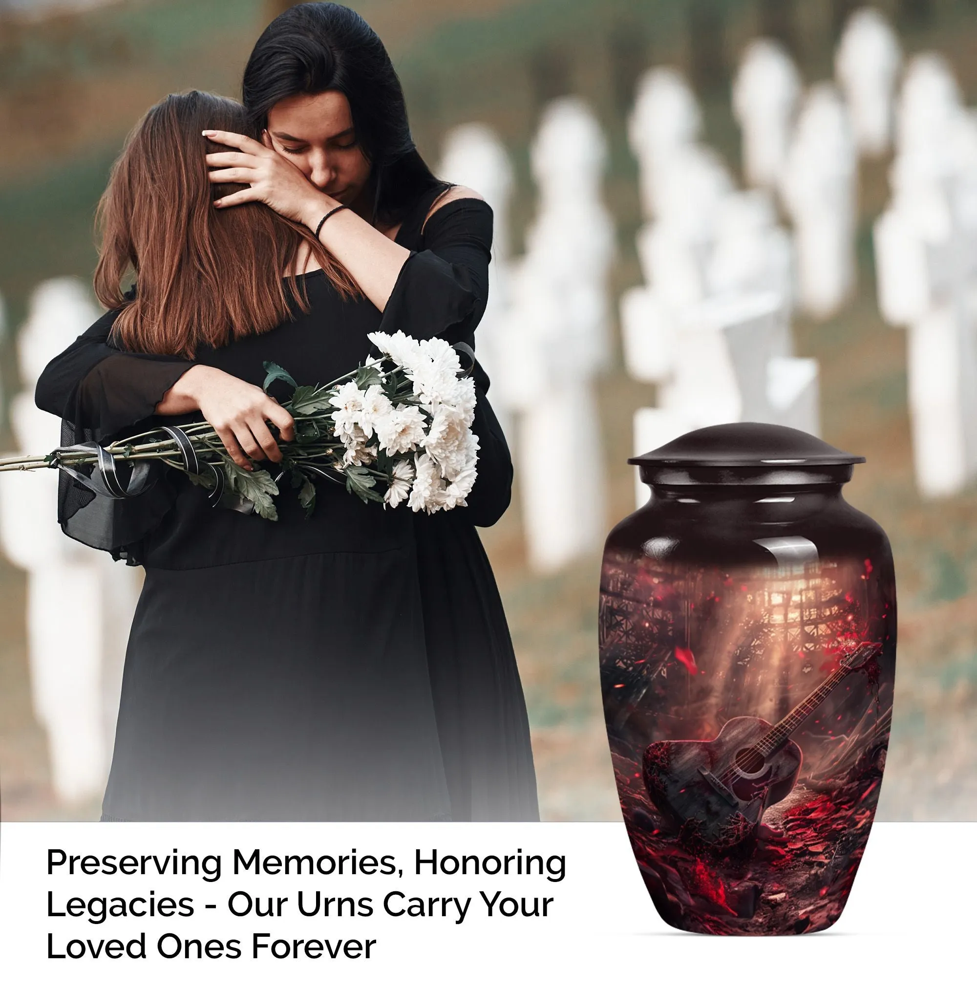 Guitar Urn Cremation Memorabilia For Adult Males Human Remains