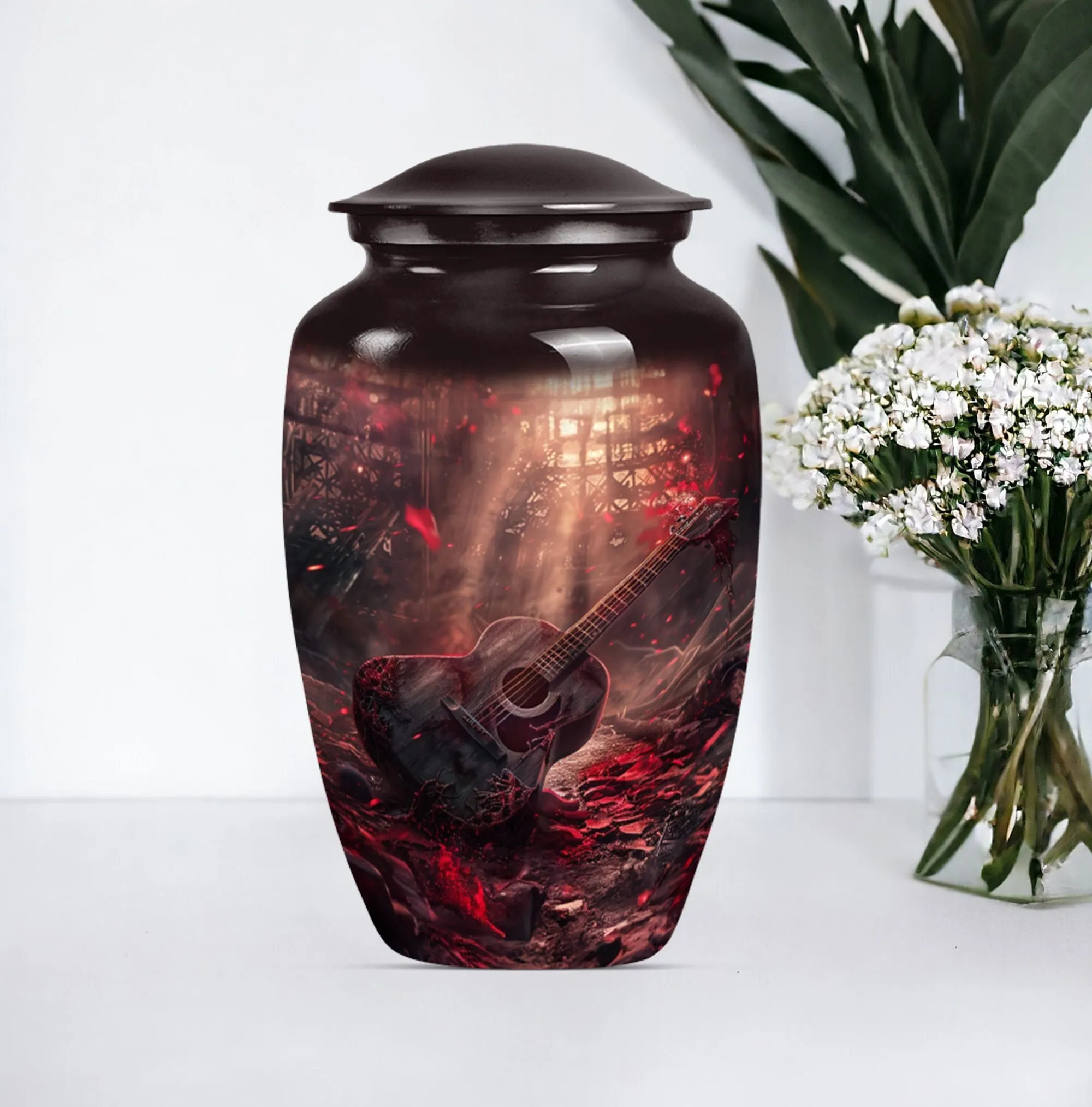 Guitar Urn Cremation Memorabilia For Adult Males Human Remains
