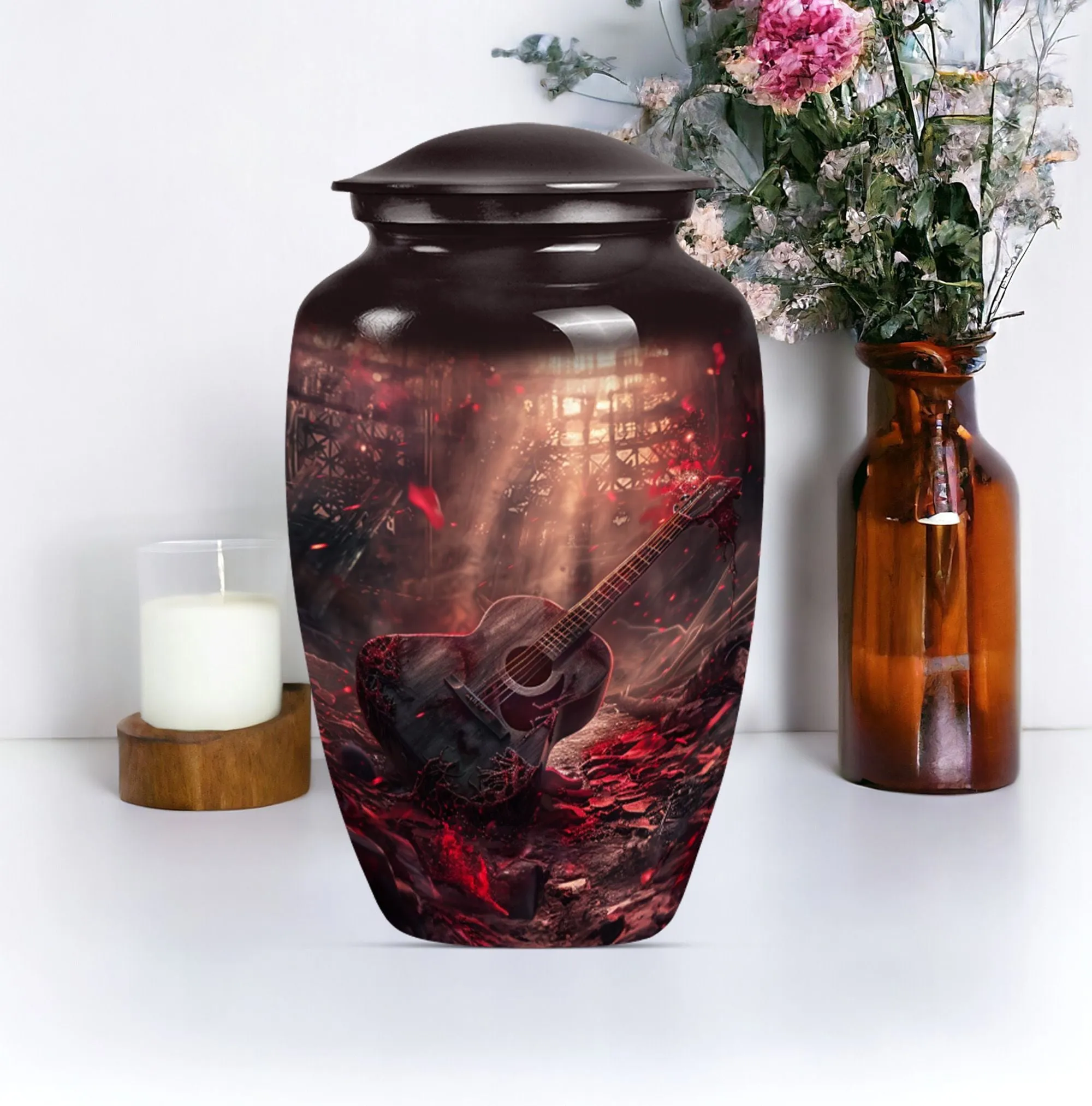 Guitar Urn Cremation Memorabilia For Adult Males Human Remains