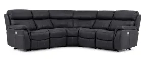Haven 5-Piece Dual Power Reclining Sectional - Grey