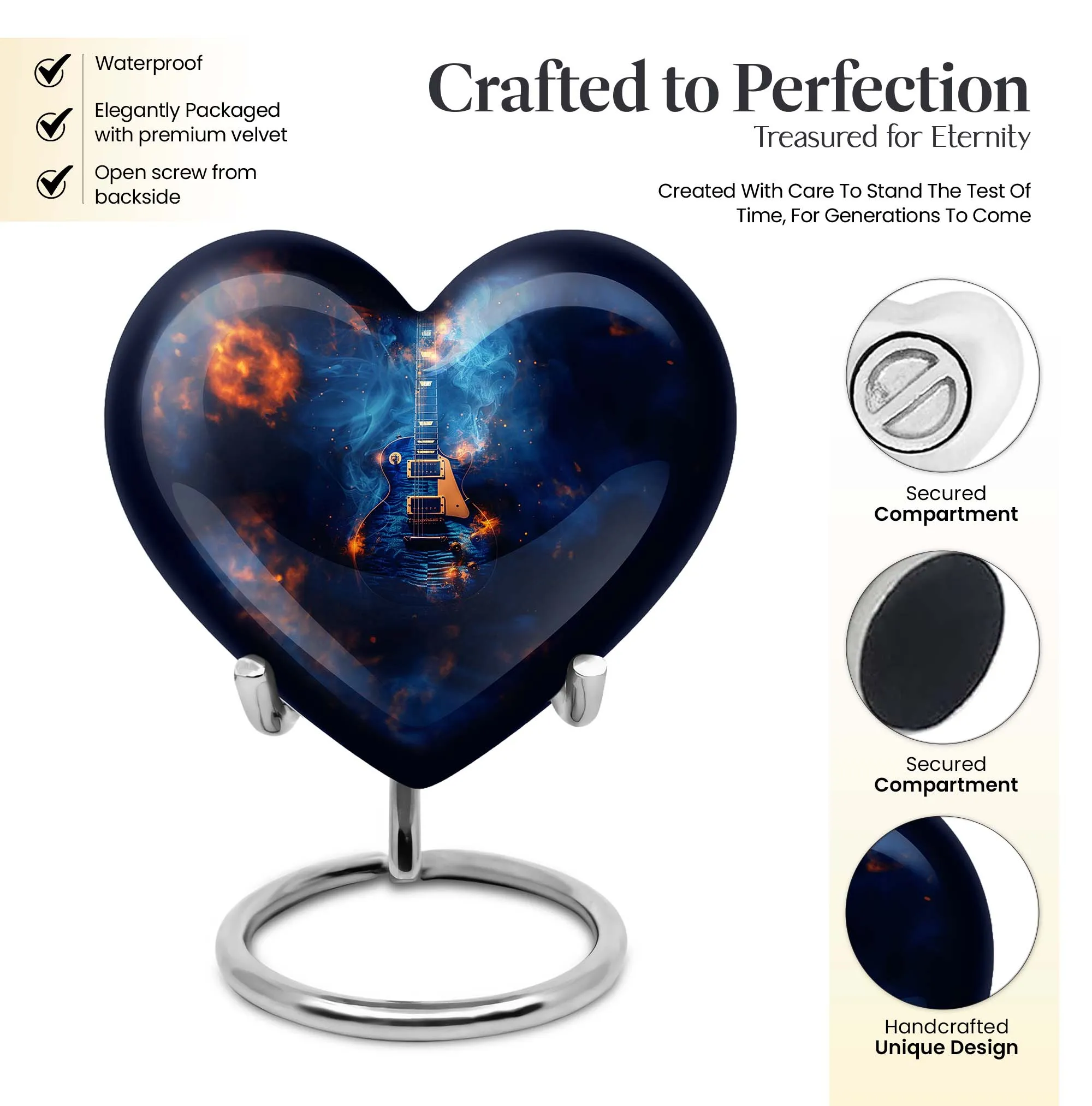 Heartfelt Harmony: Cremation Guitar Urn for Tranquil Remembrance