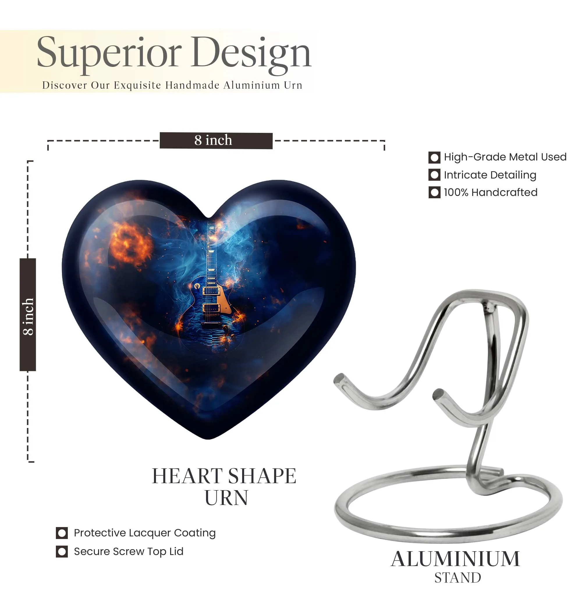 Heartfelt Harmony: Cremation Guitar Urn for Tranquil Remembrance