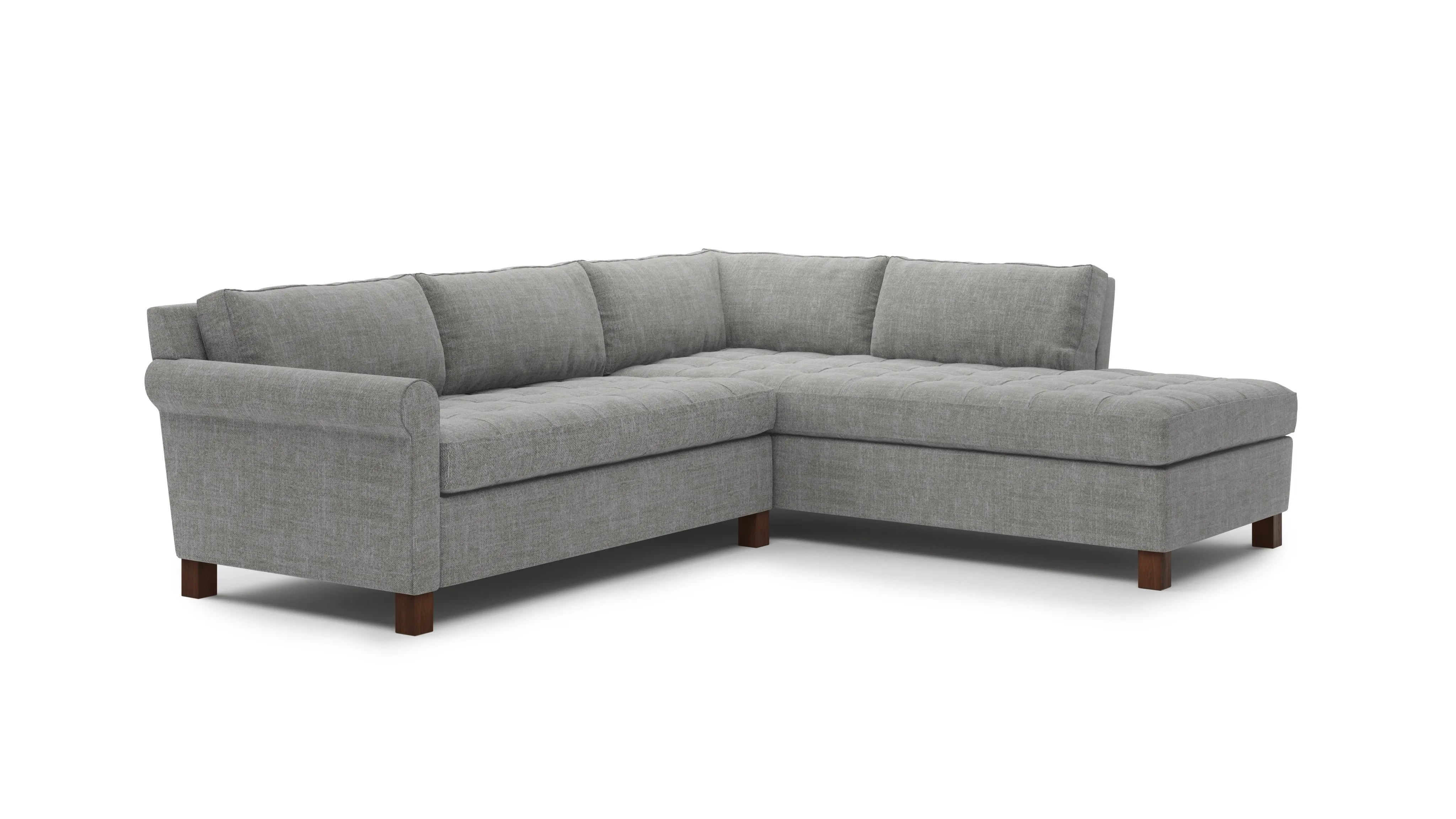 Home Sweet Home Sectional With Bumper (125" x 100",Bumper On Right)