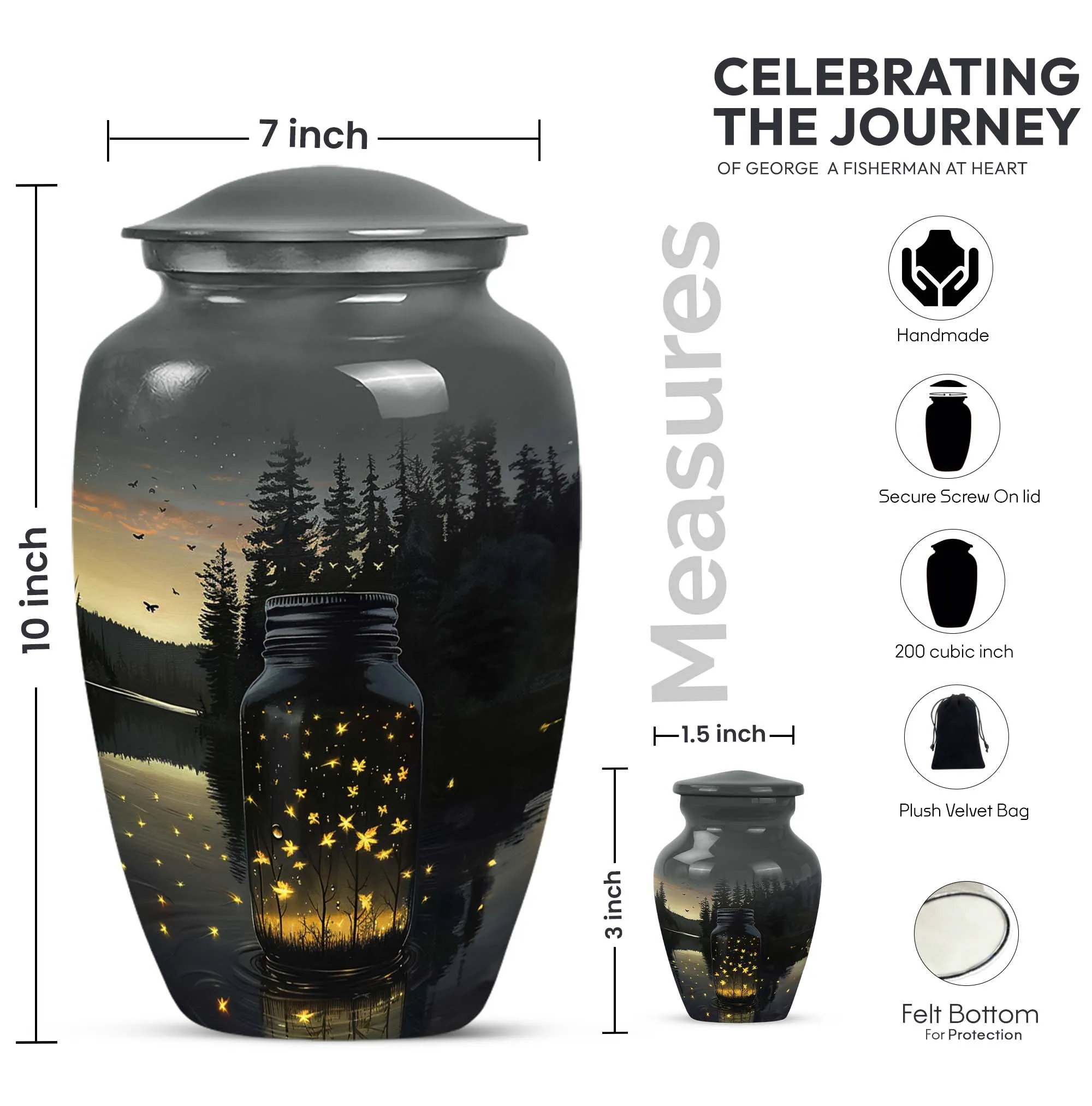Honey pot Cremation Urn: Sophisticated Urn For Adult Ashes