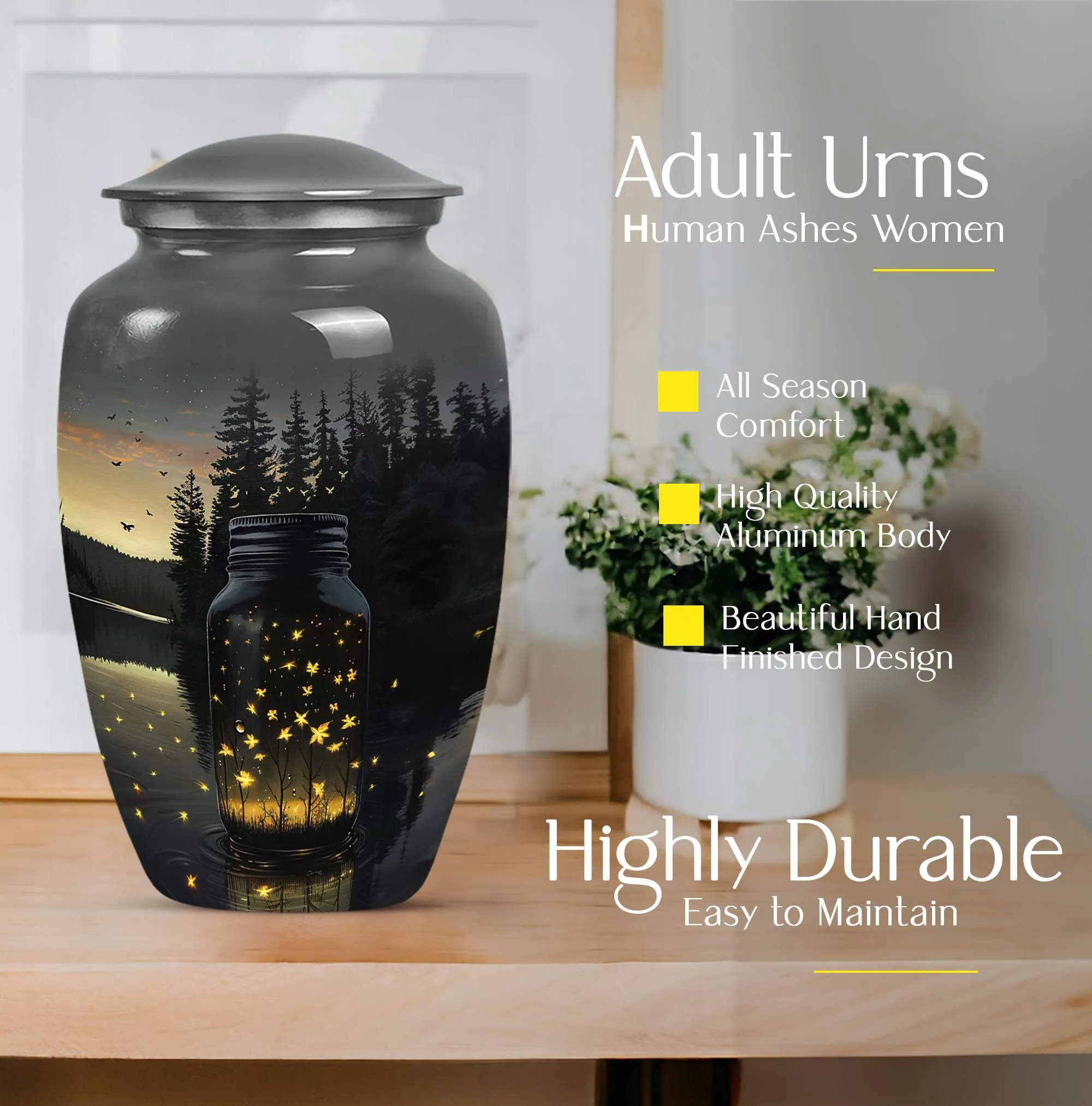 Honey pot Cremation Urn: Sophisticated Urn For Adult Ashes