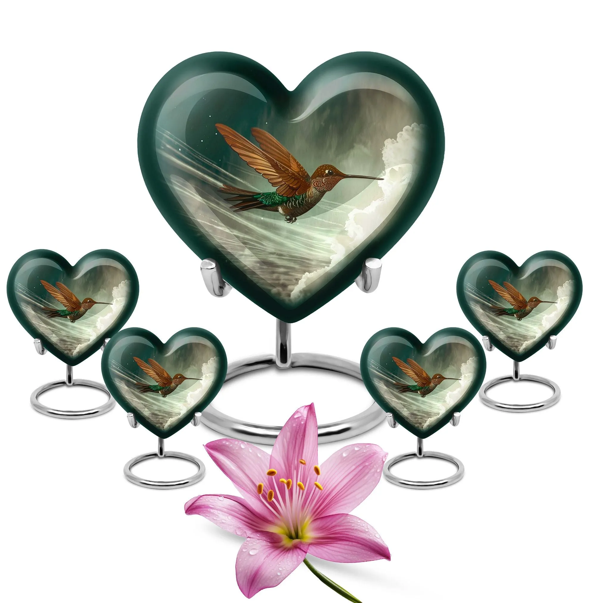 Humming Bird Tribute Cremation Commemoration Urn For Ashes