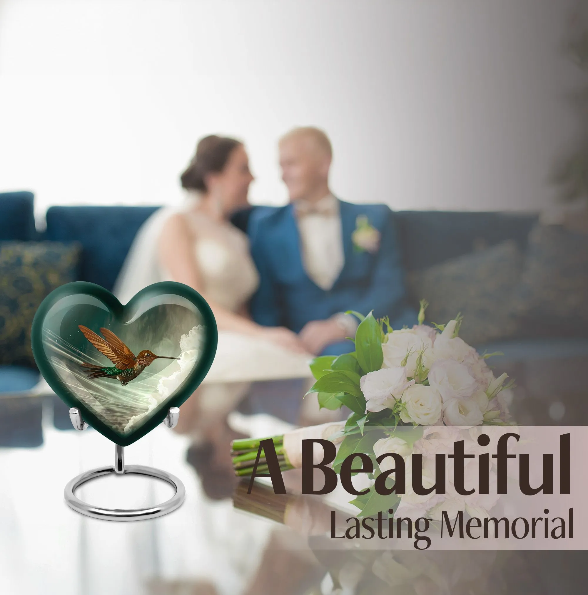 Humming Bird Tribute Cremation Commemoration Urn For Ashes