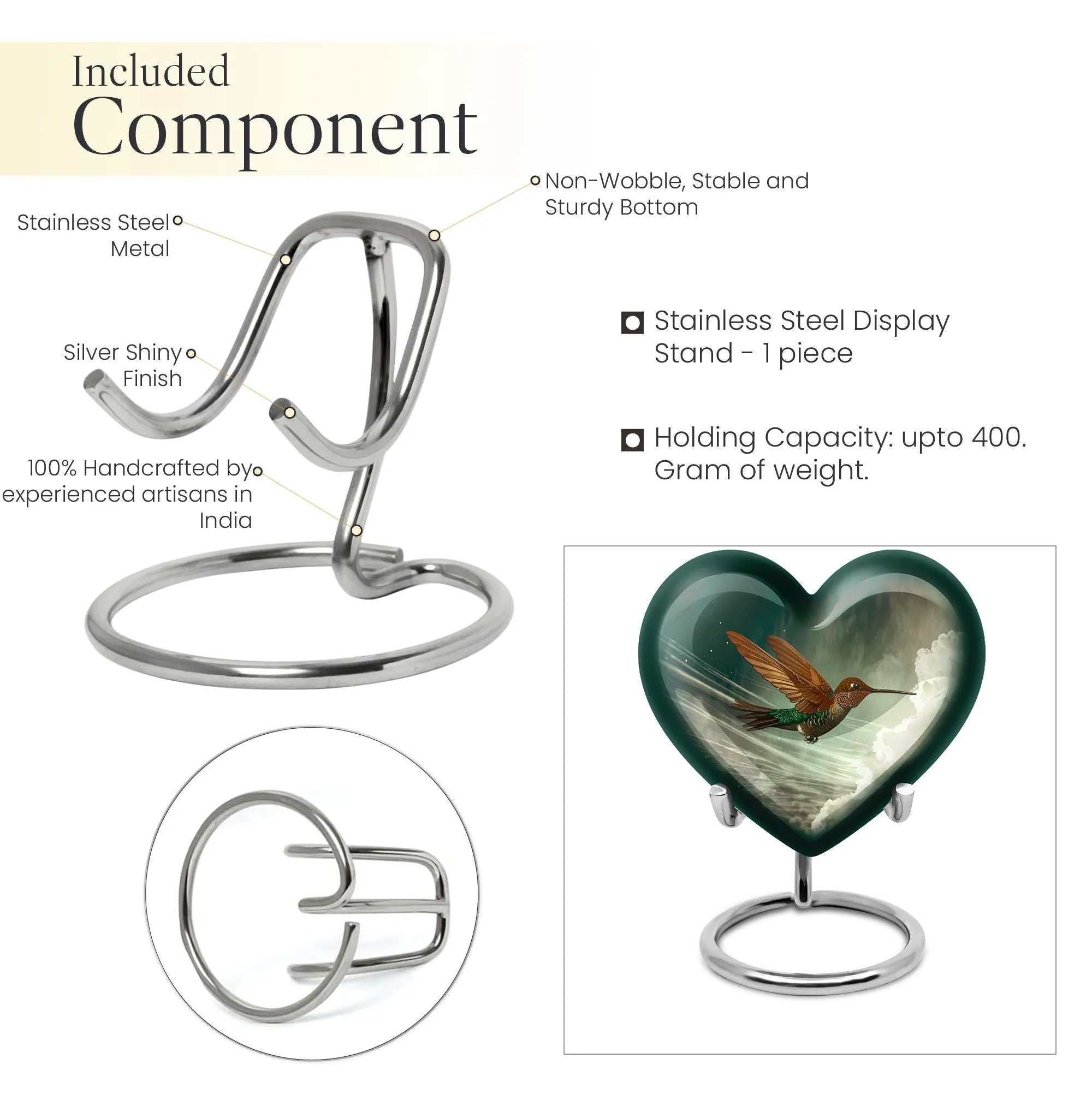 Humming Bird Tribute Cremation Commemoration Urn For Ashes