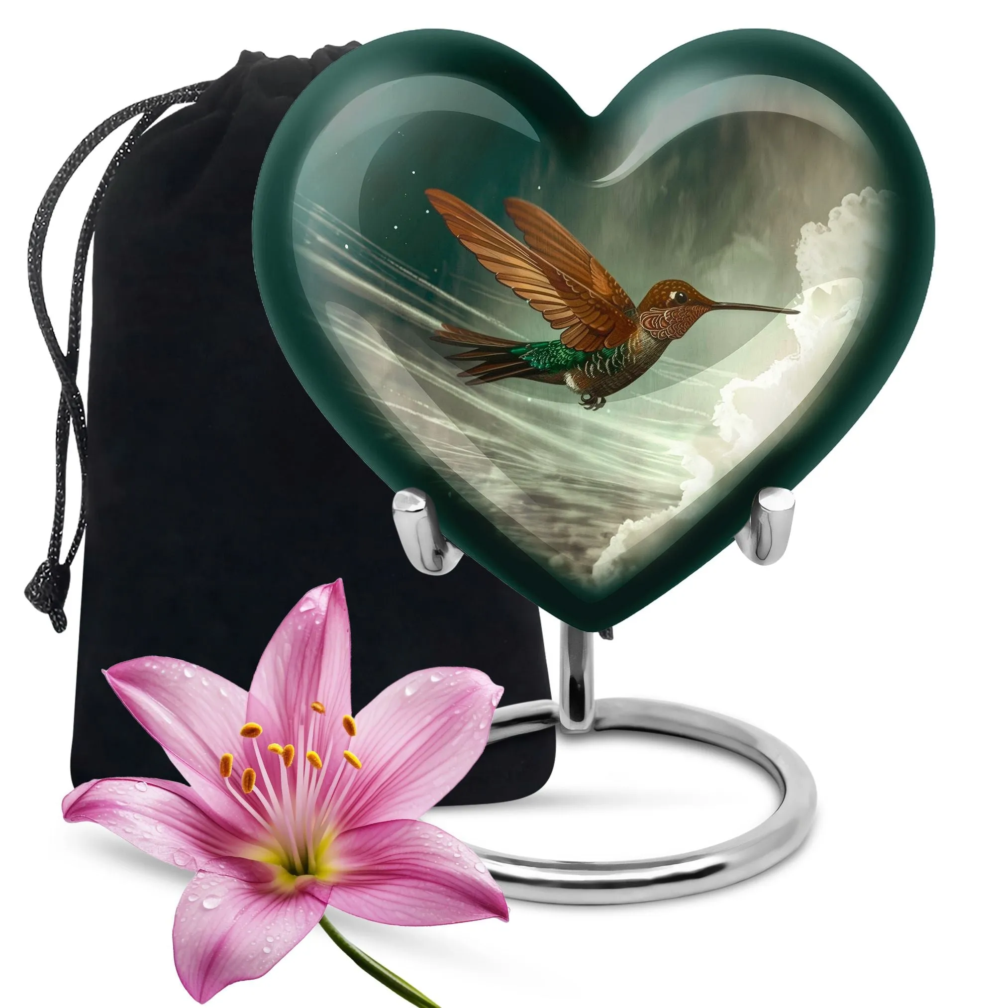 Humming Bird Tribute Cremation Commemoration Urn For Ashes