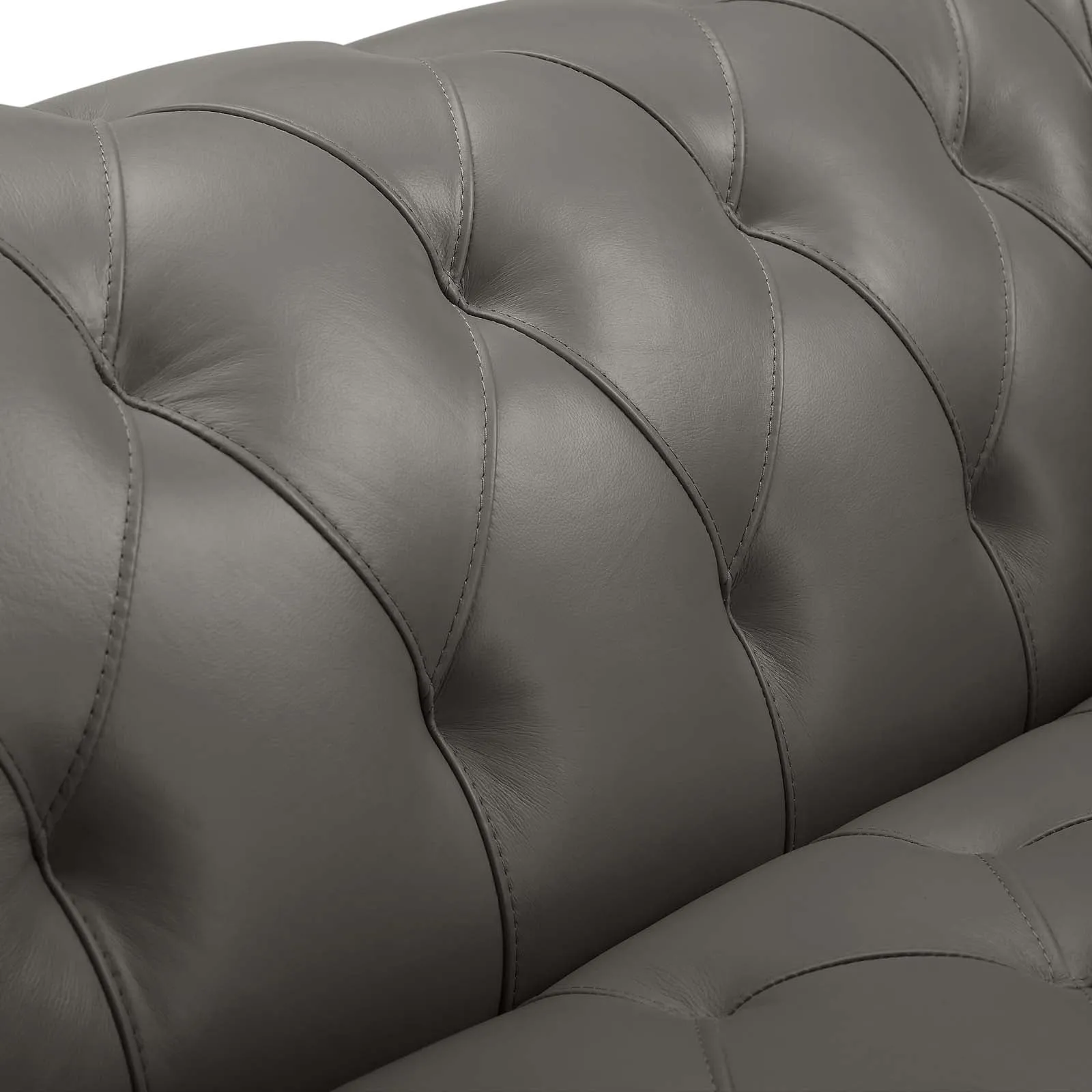 Idyll Tufted Button Upholstered Leather Chesterfield Loveseat by Modway