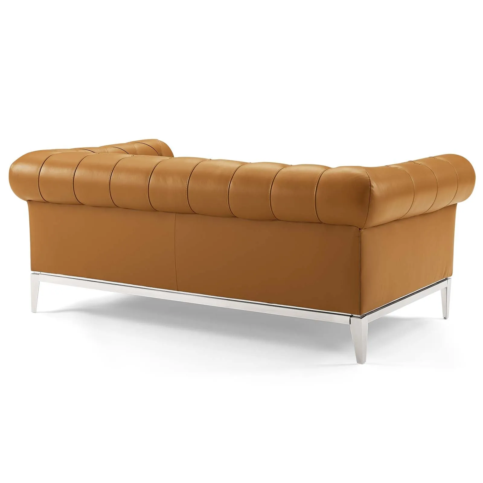 Idyll Tufted Button Upholstered Leather Chesterfield Loveseat by Modway